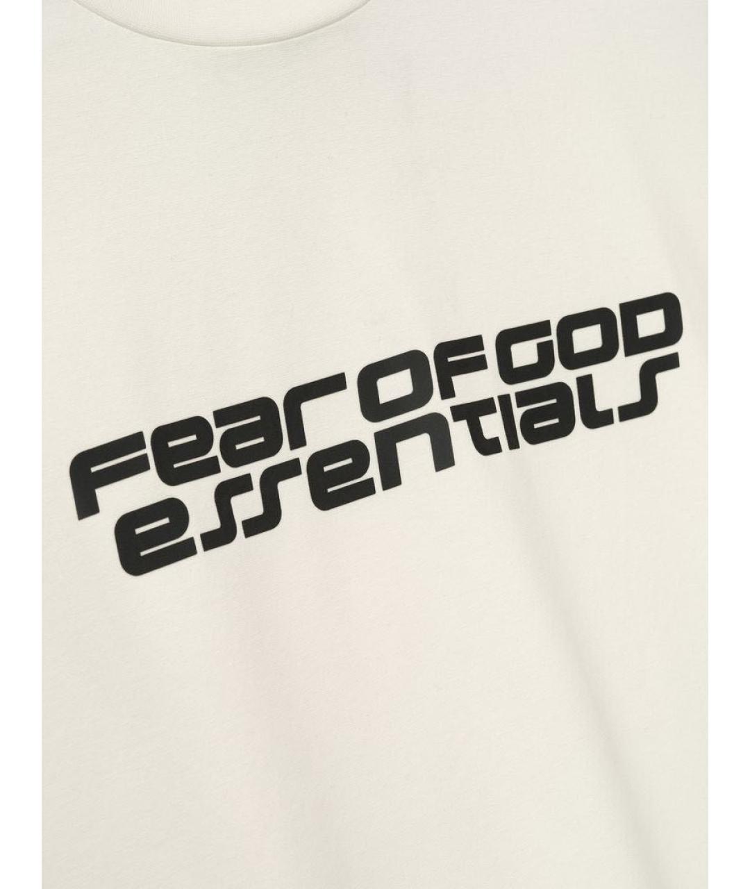 FEAR OF GOD ESSENTIALS Белая хлопковая футболка, фото 3