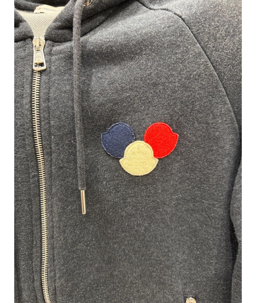 MONCLER Серый хлопковый спортивный костюм, фото 5