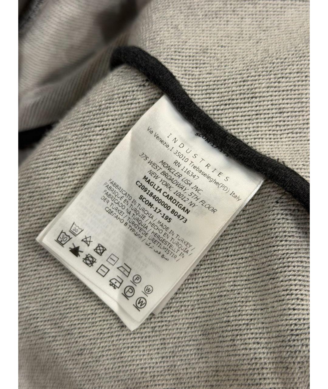 MONCLER Серый хлопковый спортивный костюм, фото 7