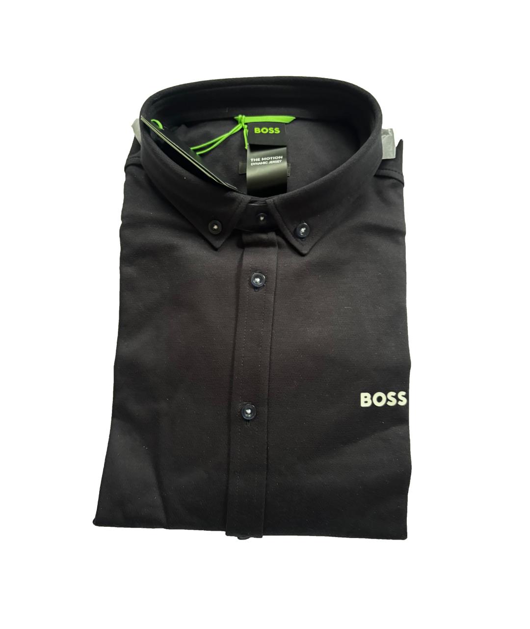 HUGO BOSS Черная хлопковая классическая рубашка, фото 3