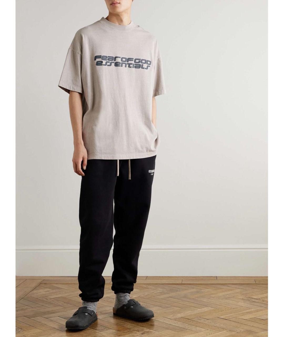 FEAR OF GOD ESSENTIALS Серая хлопковая футболка, фото 5