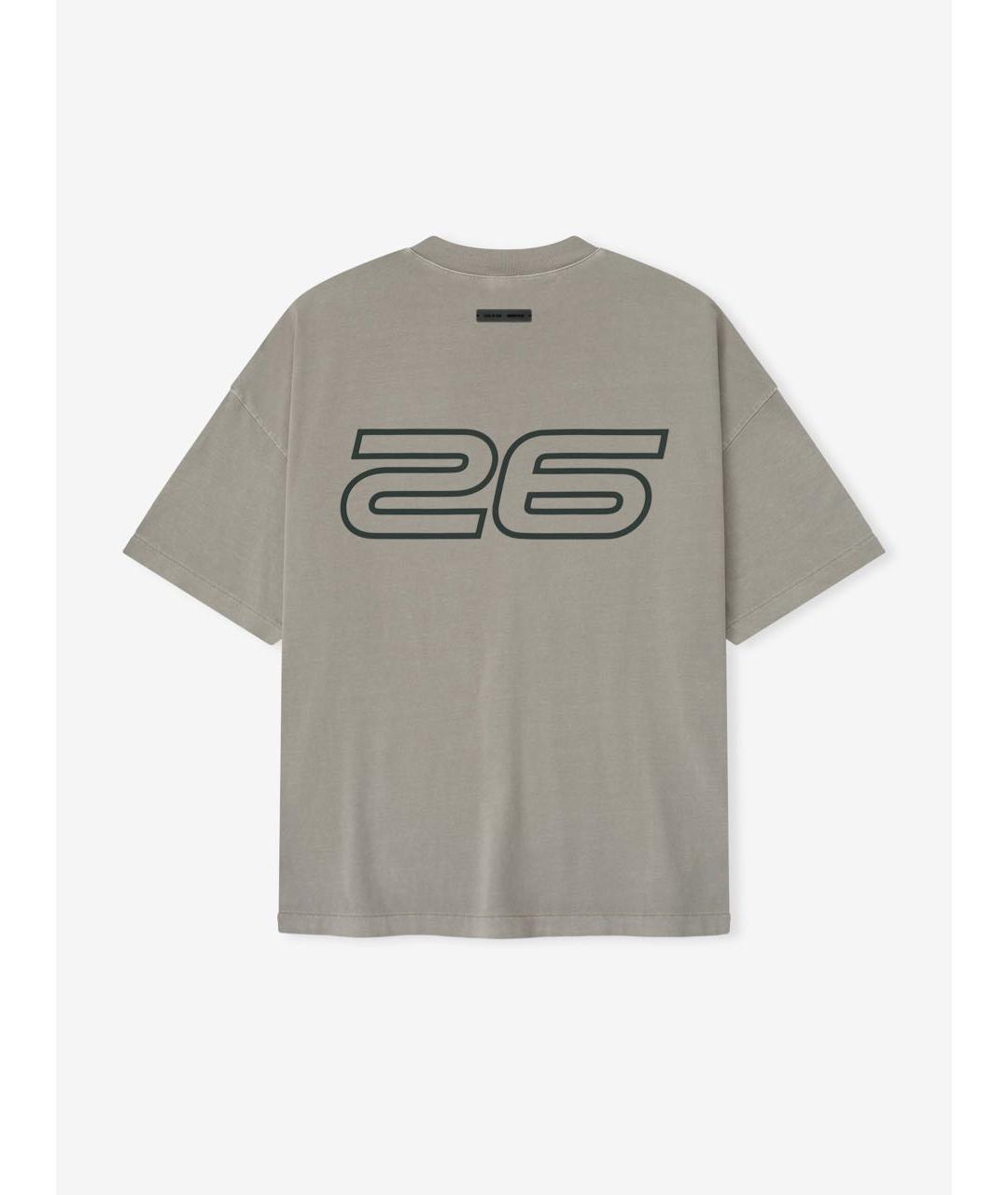 FEAR OF GOD ESSENTIALS Серая хлопковая футболка, фото 2