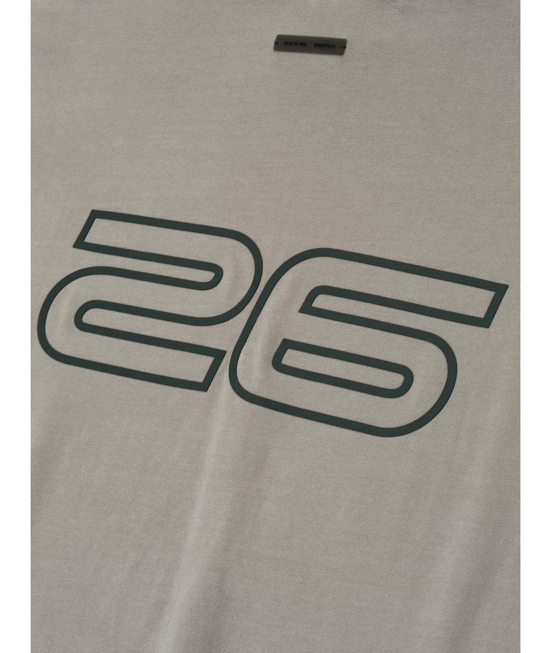 FEAR OF GOD ESSENTIALS Серая хлопковая футболка, фото 4