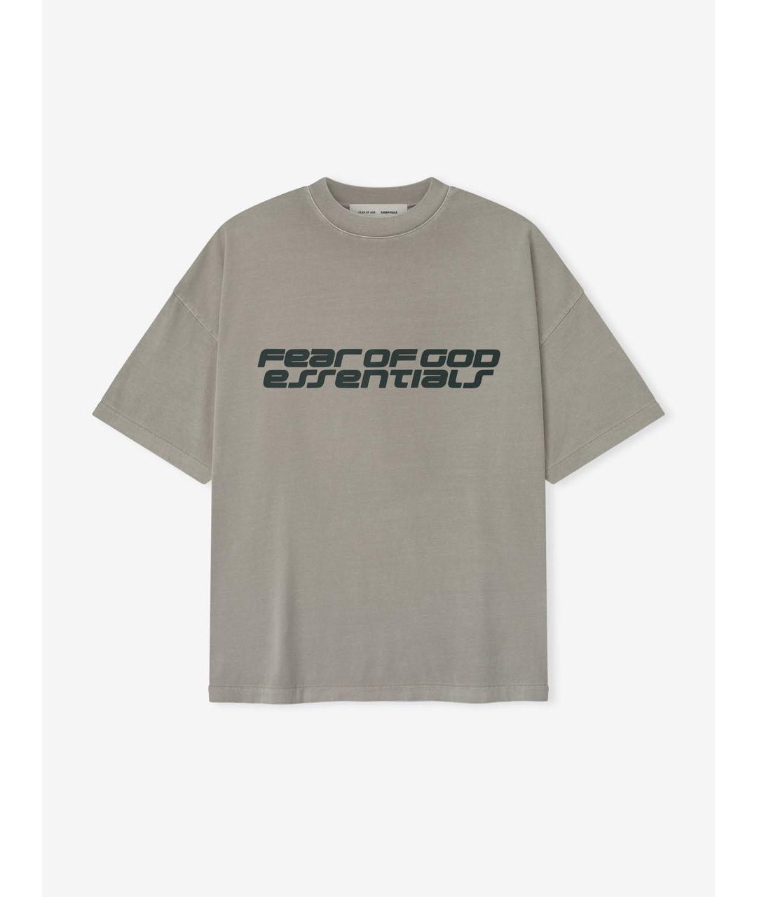FEAR OF GOD ESSENTIALS Серая хлопковая футболка, фото 5