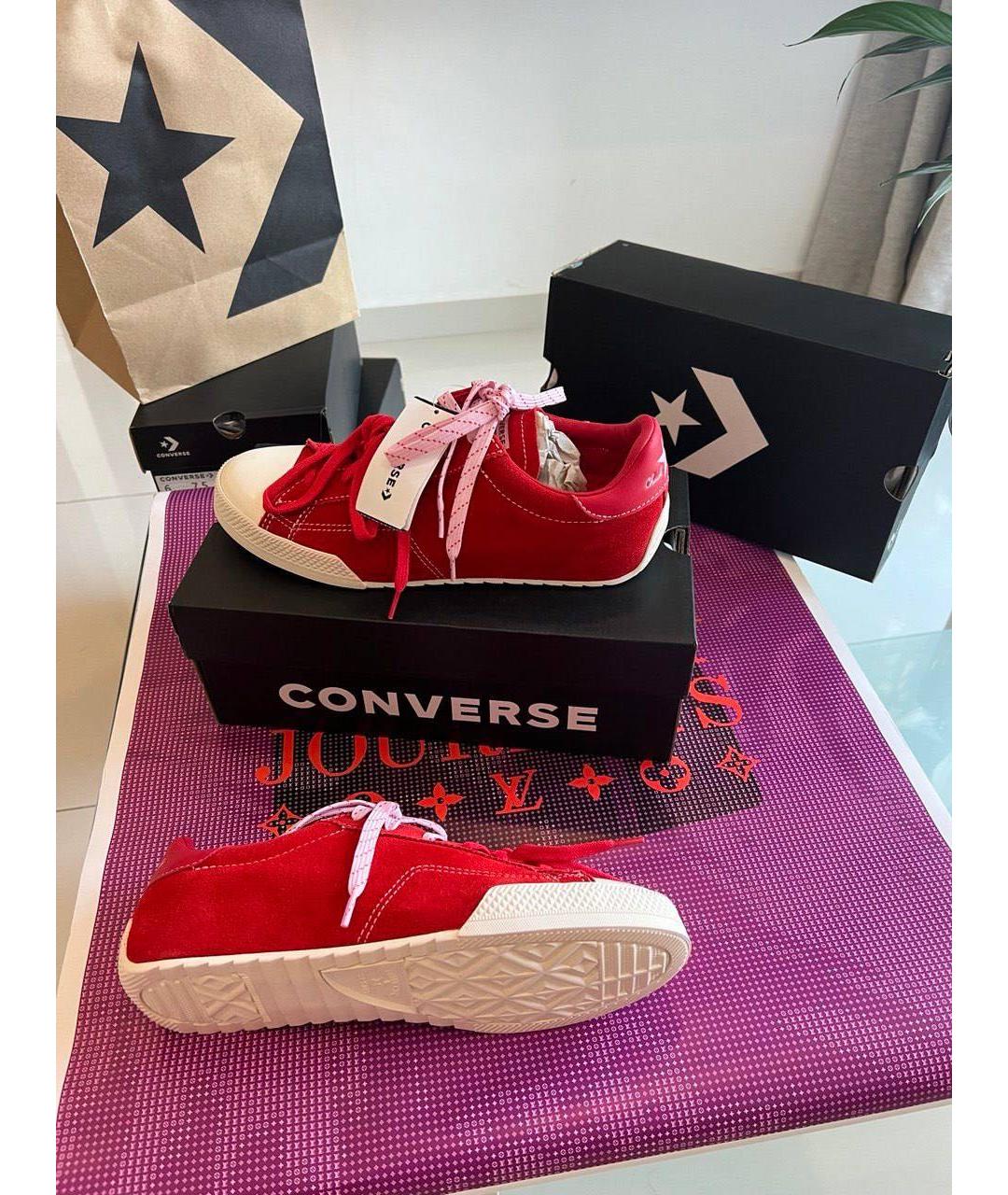 CONVERSE Красные замшевые кеды, фото 6