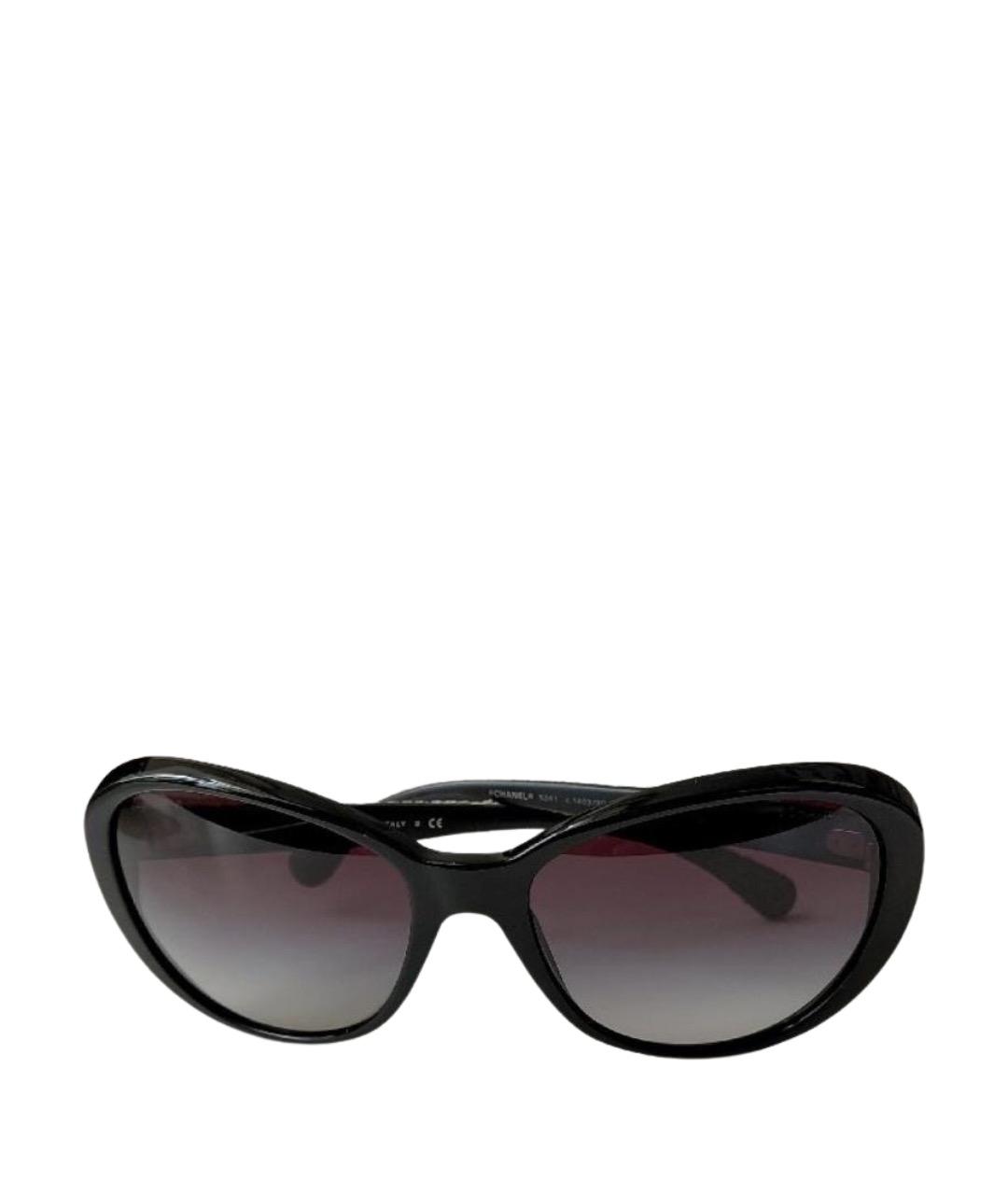 CHANEL Черные пластиковые солнцезащитные очки, фото 1
