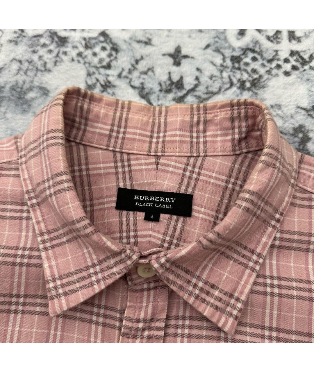 BURBERRY Розовая хлопковая кэжуал рубашка, фото 4