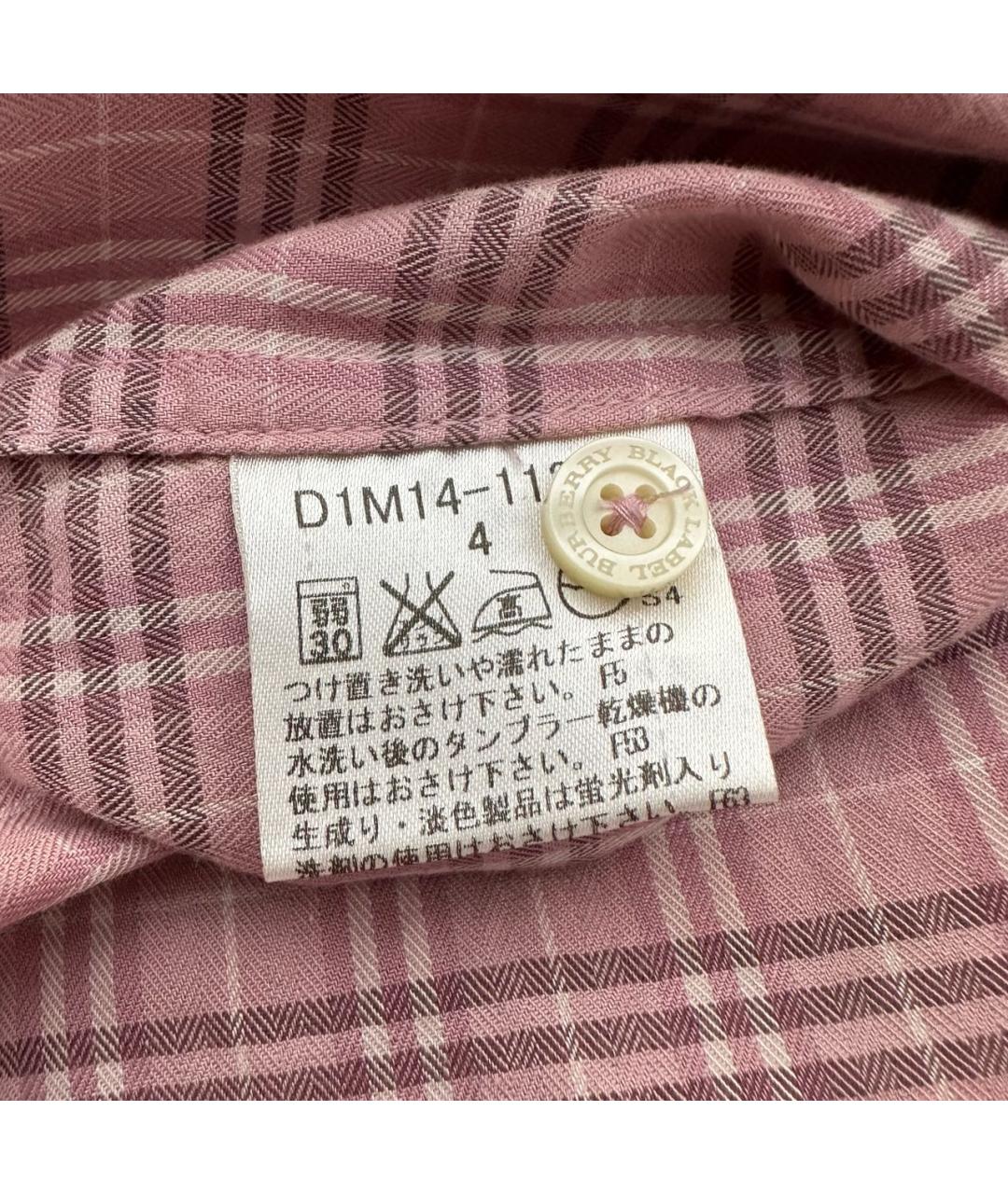 BURBERRY Розовая хлопковая кэжуал рубашка, фото 5