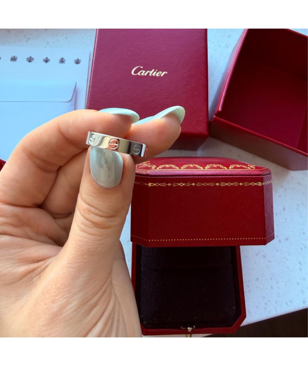 CARTIER Белое кольцо из белого золота, фото 2