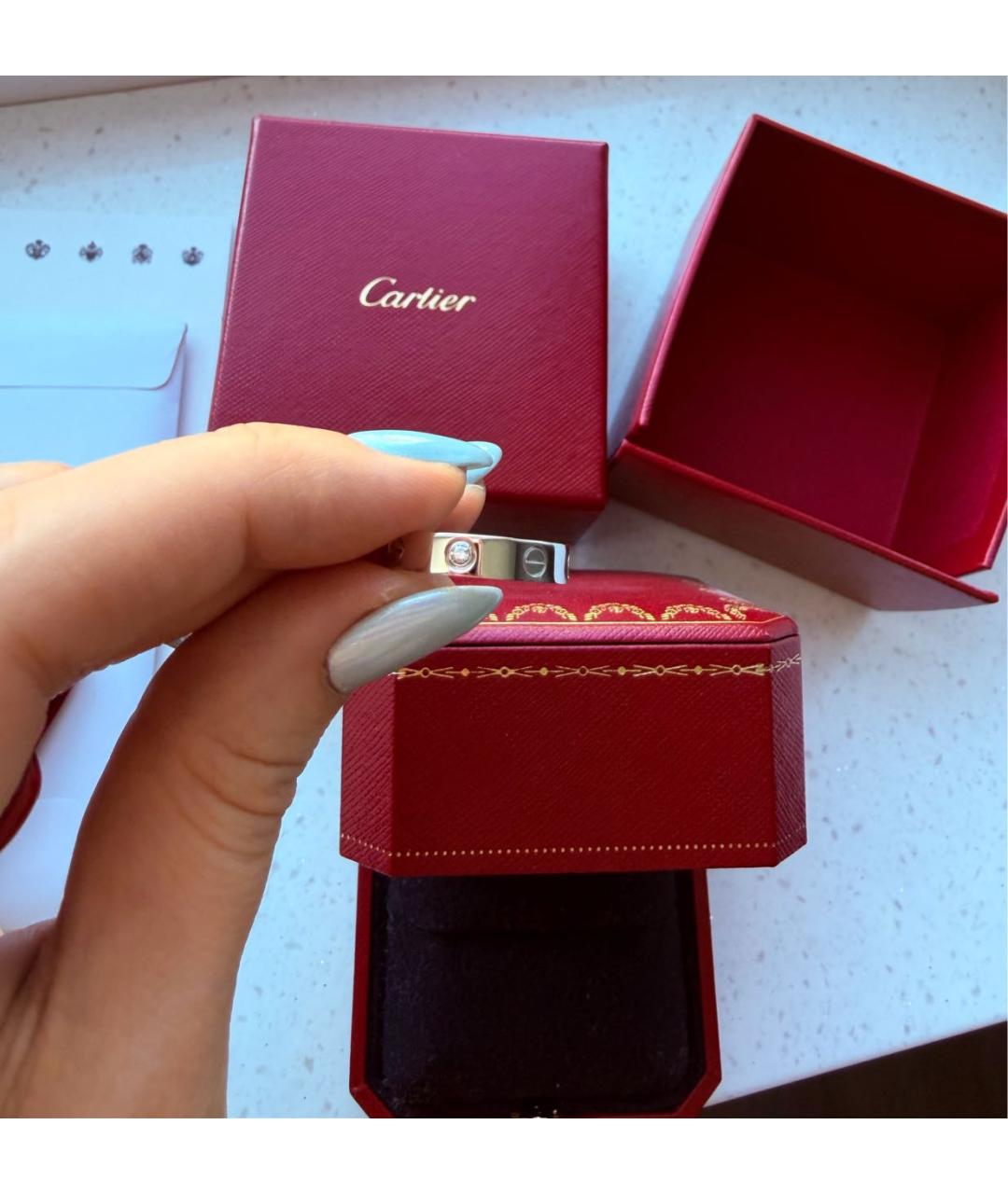 CARTIER Белое кольцо из белого золота, фото 9