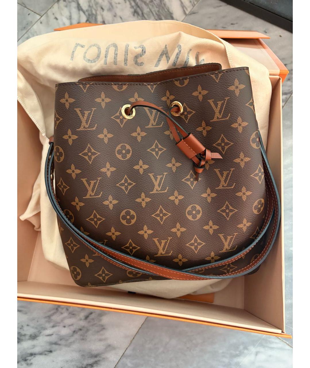 LOUIS VUITTON Коричневая сумка через плечо, фото 7