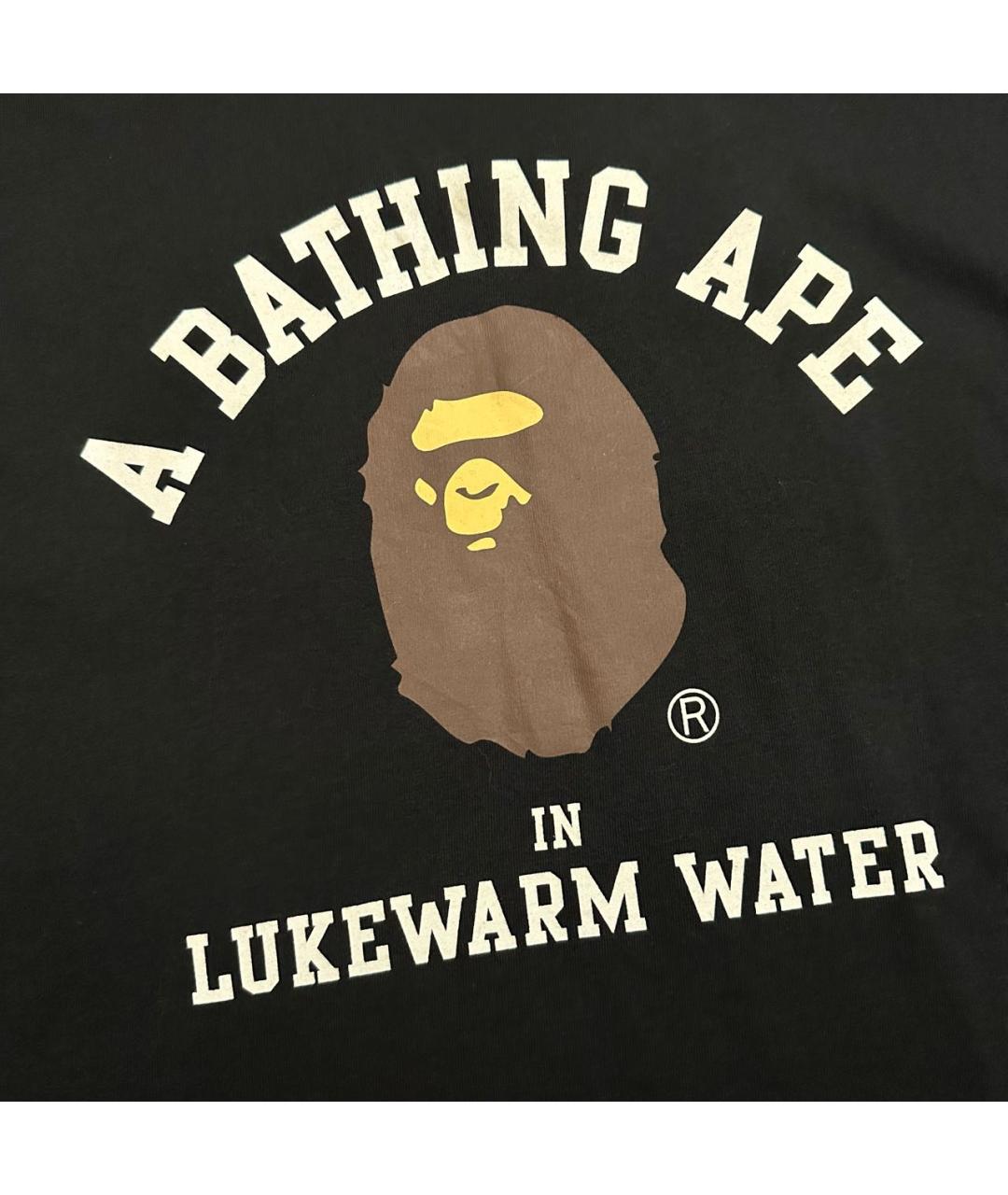 A BATHING APE Черная хлопковая футболка, фото 3