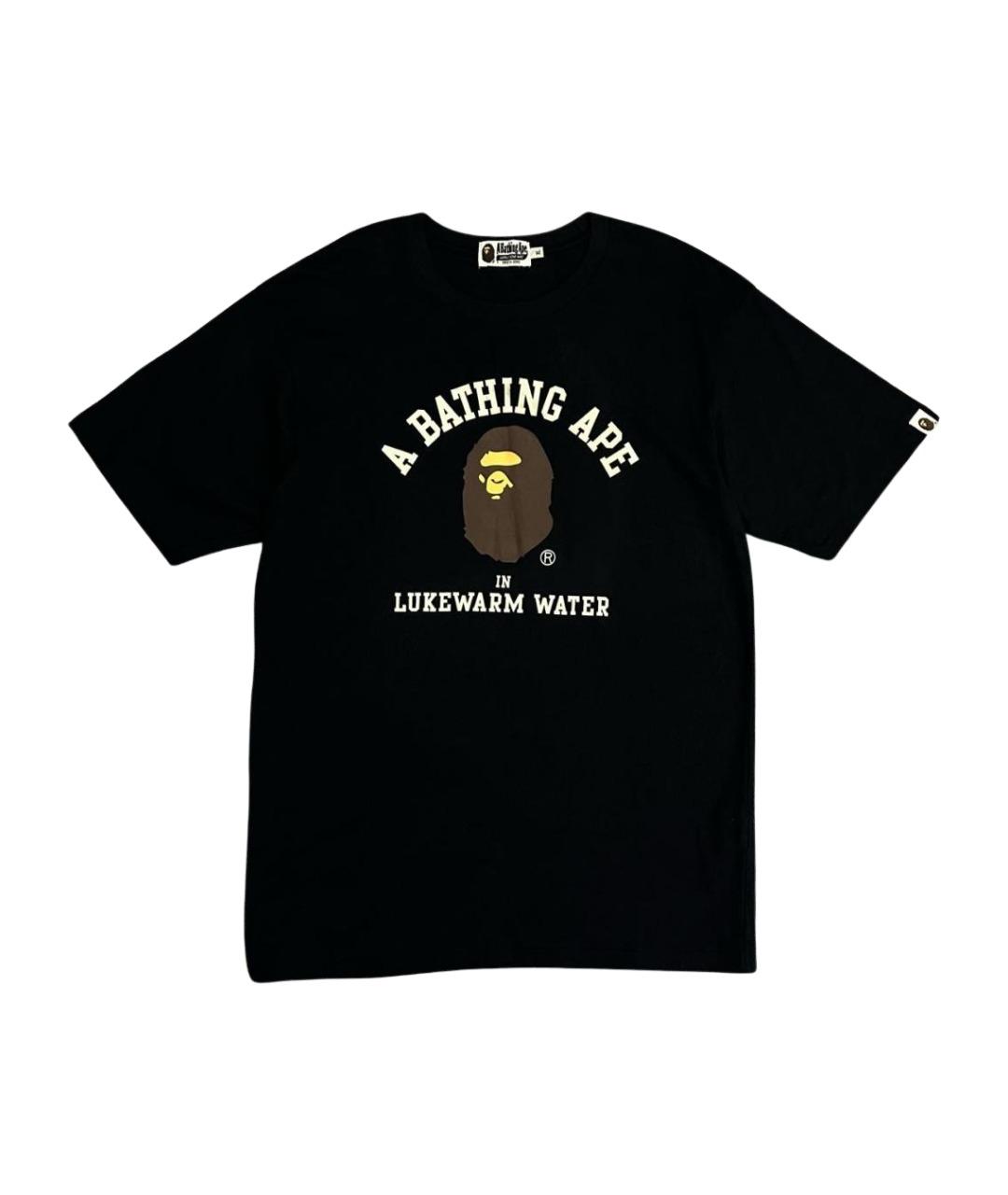 A BATHING APE Черная хлопковая футболка, фото 1