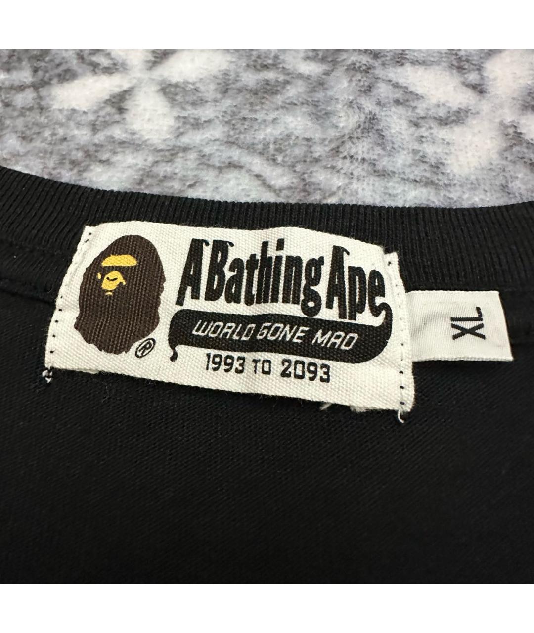 A BATHING APE Черная хлопковая футболка, фото 5