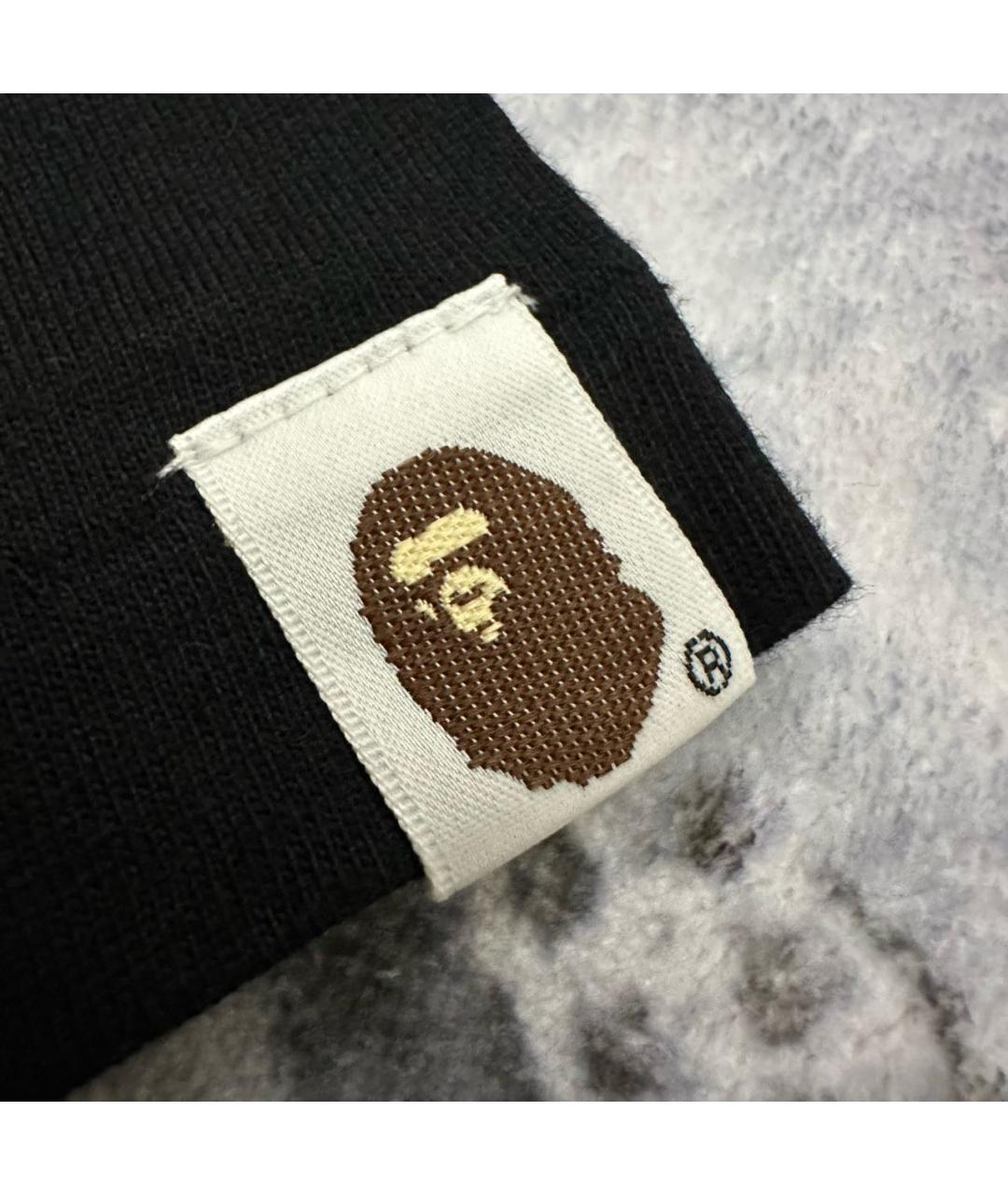 A BATHING APE Черная хлопковая футболка, фото 4