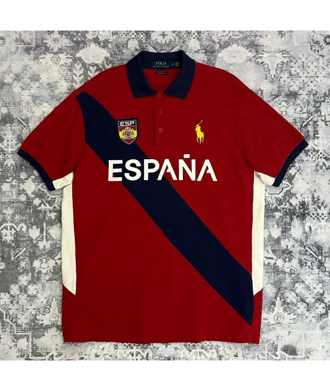 POLO RALPH LAUREN Красное хлопковое поло с коротким рукавом, фото 9