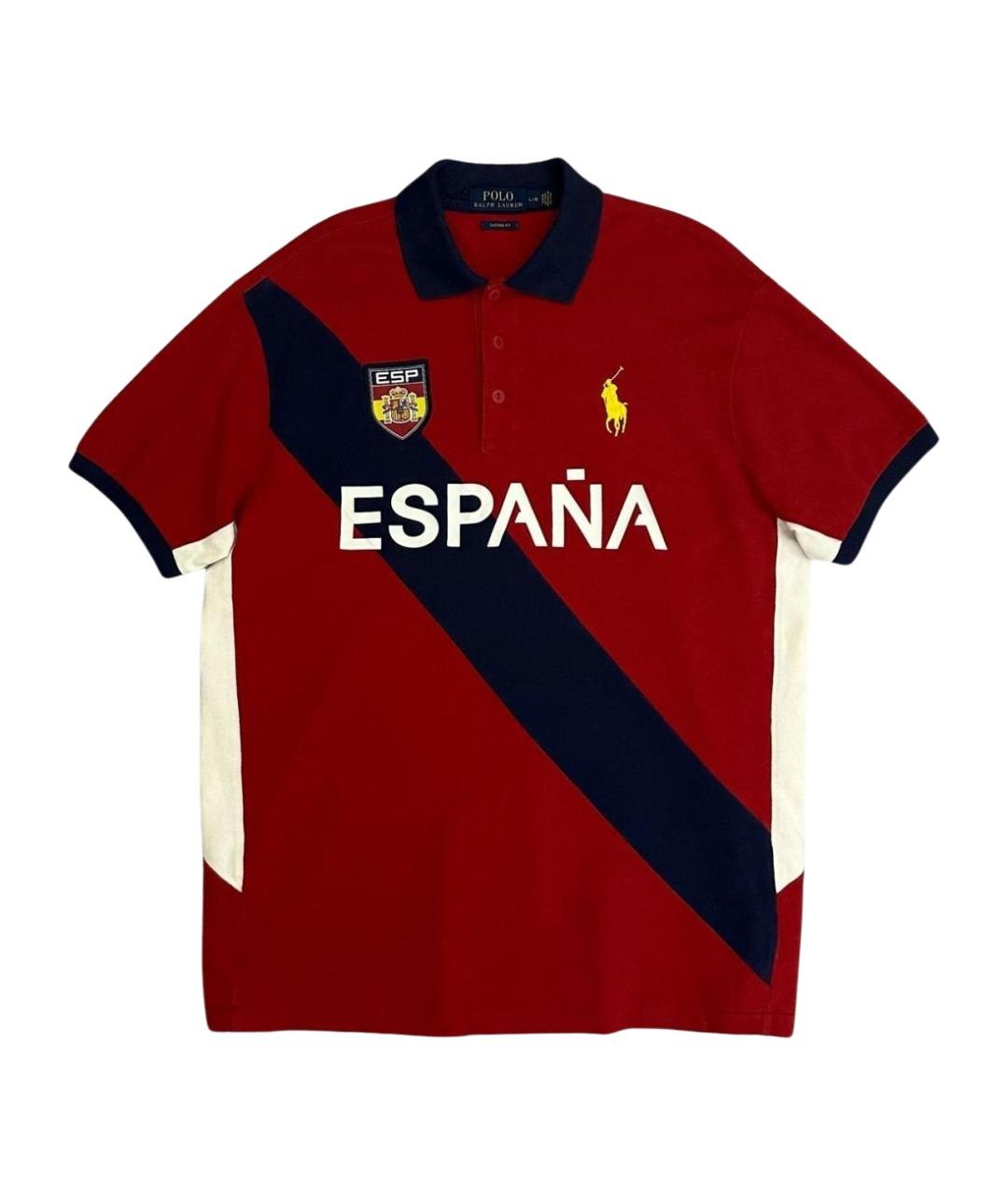 POLO RALPH LAUREN Красное хлопковое поло с коротким рукавом, фото 1
