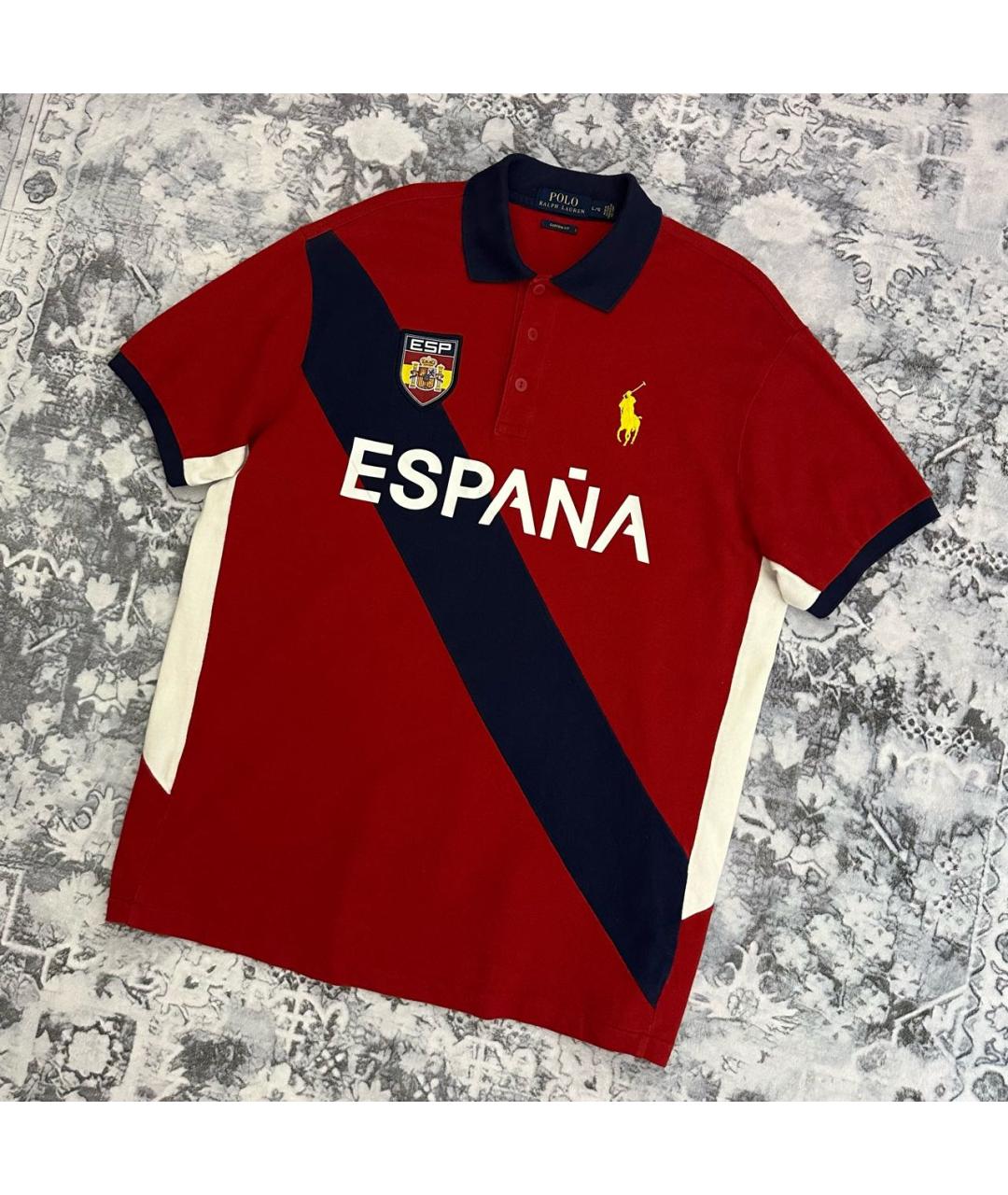 POLO RALPH LAUREN Красное хлопковое поло с коротким рукавом, фото 2