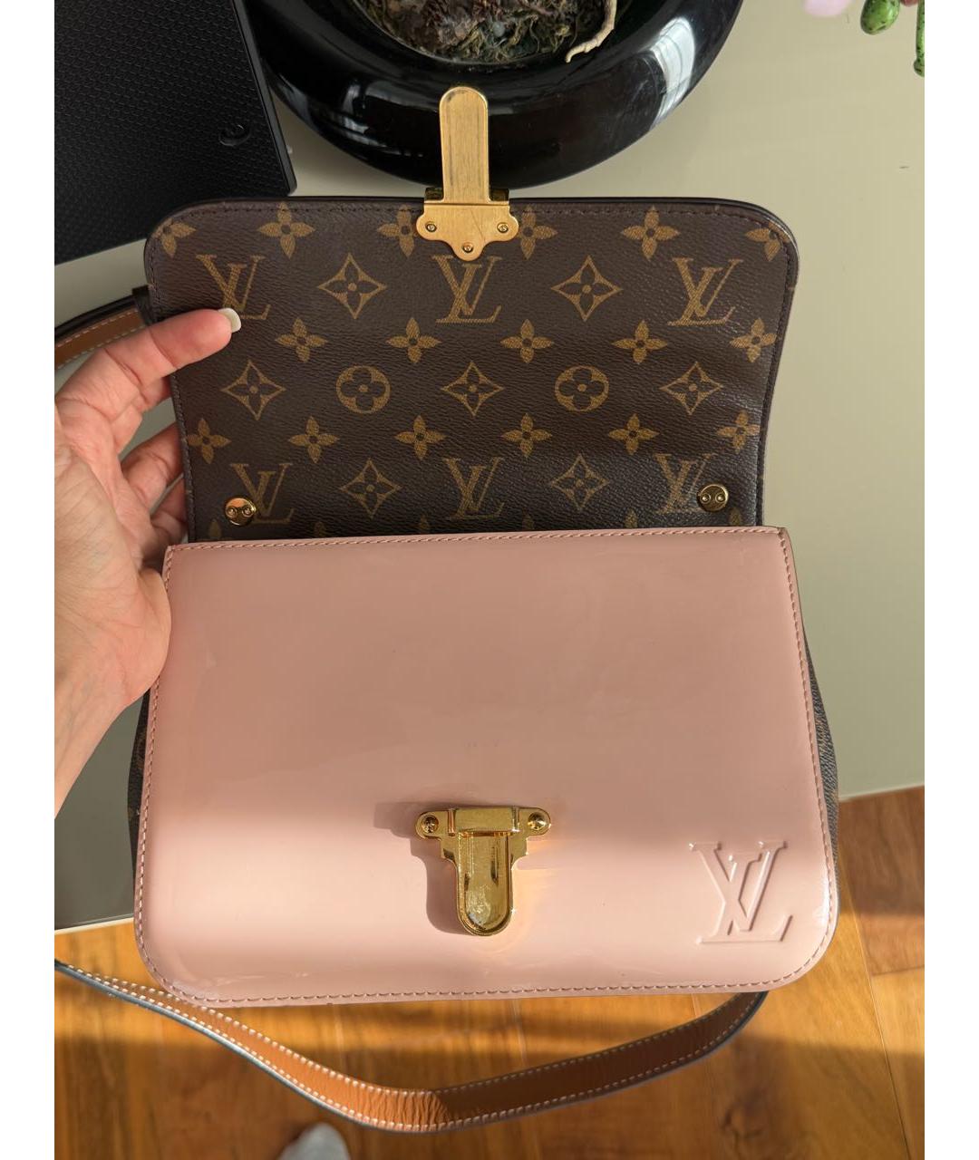 LOUIS VUITTON Розовая сумка через плечо из лакированной кожи, фото 6