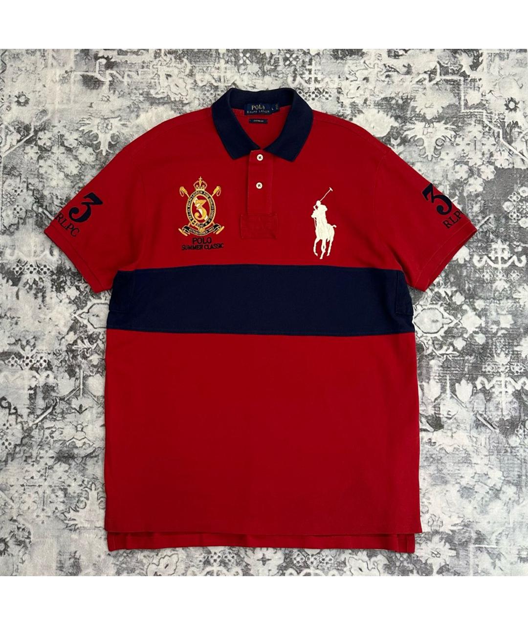 POLO RALPH LAUREN Красное хлопковое поло с коротким рукавом, фото 9