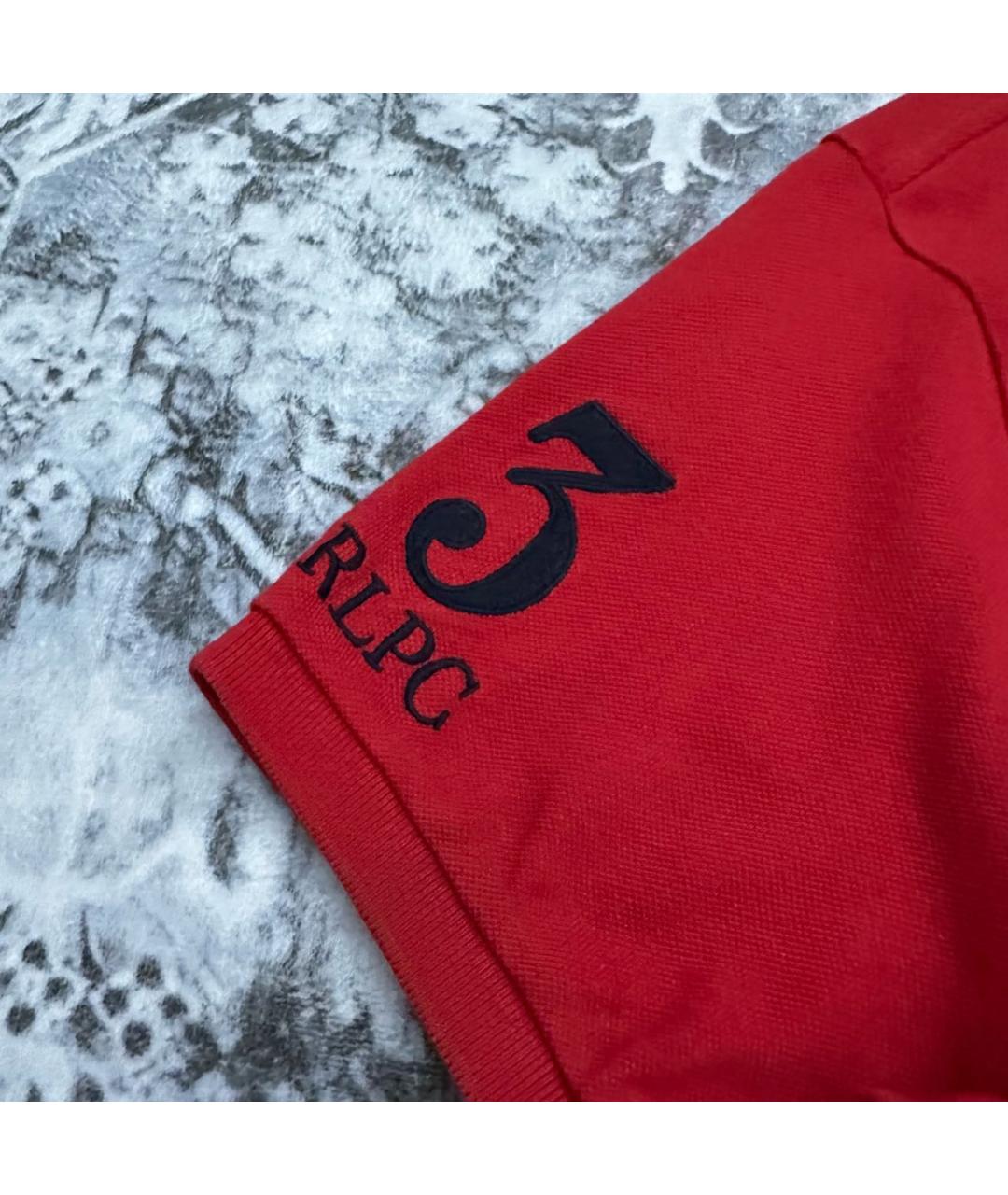 POLO RALPH LAUREN Красное хлопковое поло с коротким рукавом, фото 5