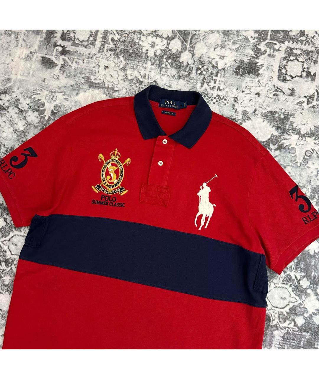 POLO RALPH LAUREN Красное хлопковое поло с коротким рукавом, фото 2