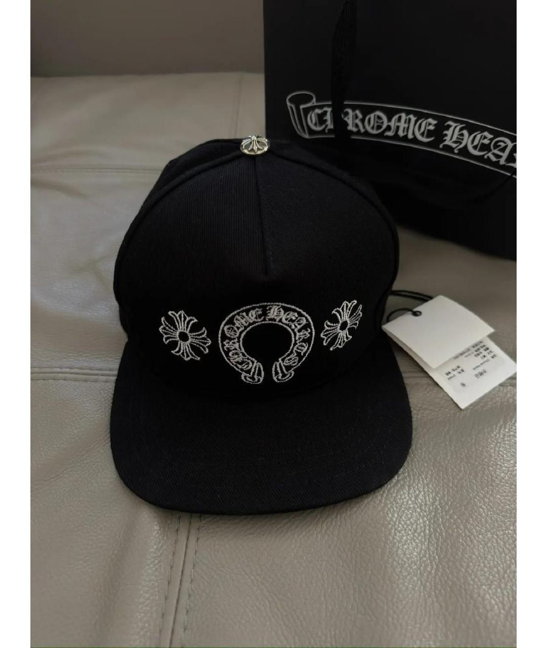 CHROME HEARTS Черная хлопковая кепка/бейсболка, фото 2