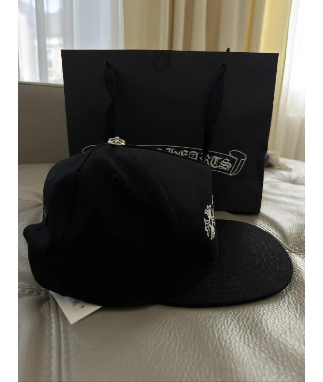 CHROME HEARTS Черная хлопковая кепка/бейсболка, фото 3