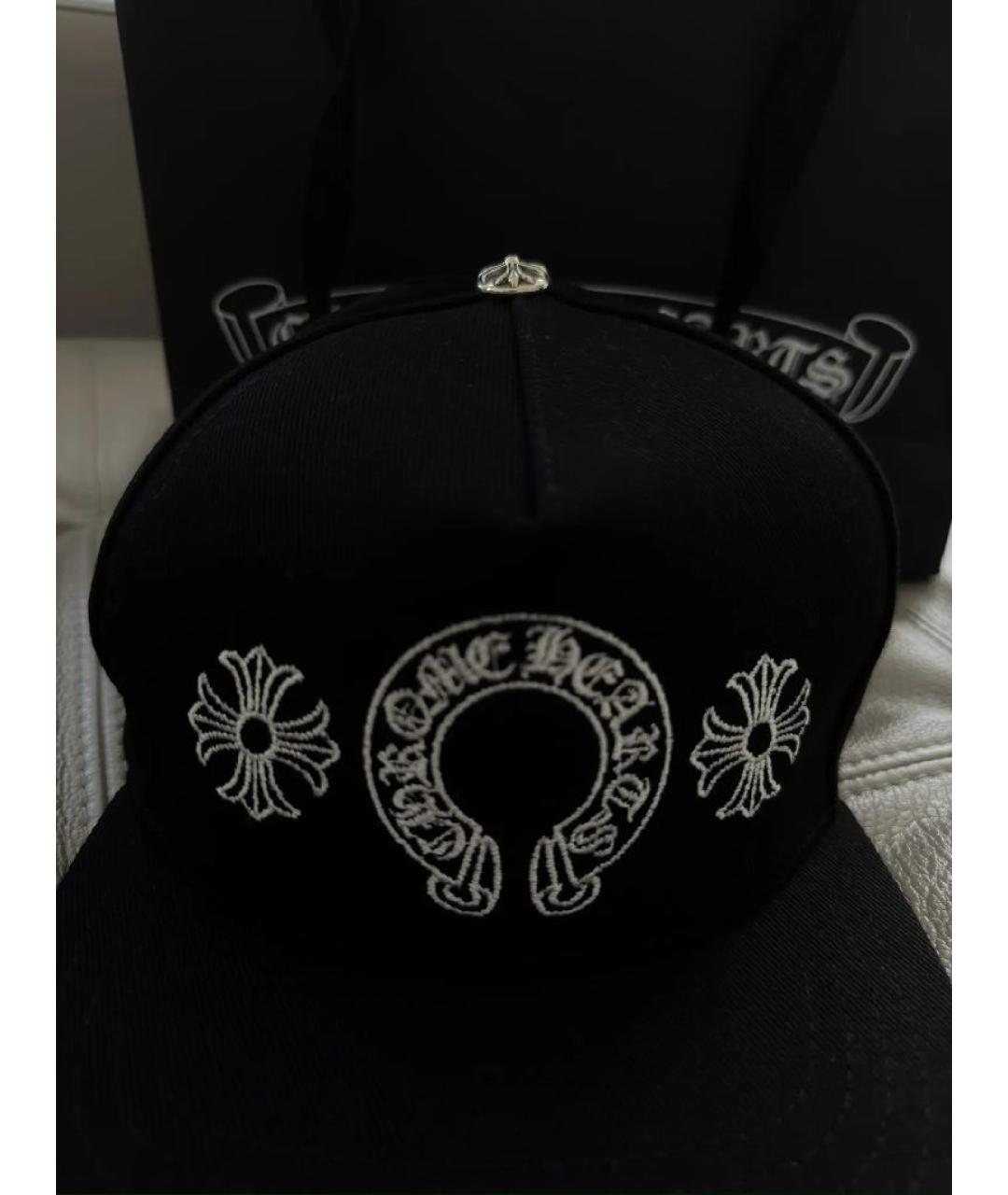 CHROME HEARTS Черная хлопковая кепка/бейсболка, фото 5