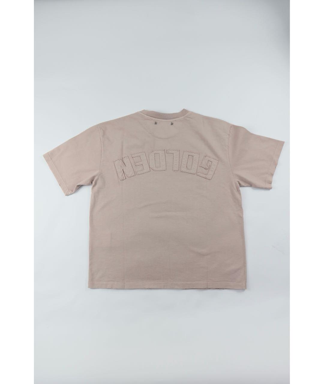 GOLDEN GOOSE DELUXE BRAND Розовая хлопковая футболка, фото 5