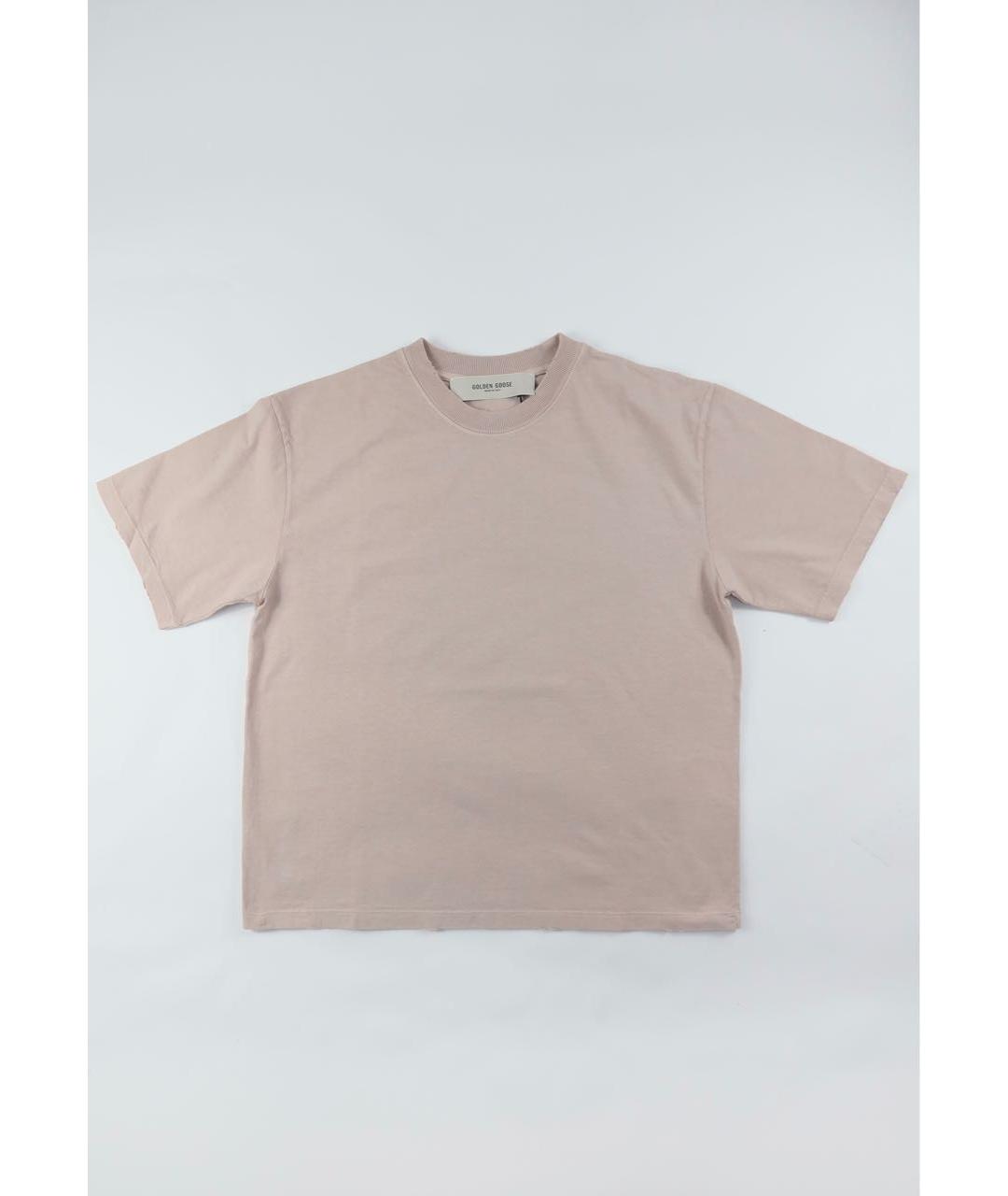 GOLDEN GOOSE DELUXE BRAND Розовая хлопковая футболка, фото 6