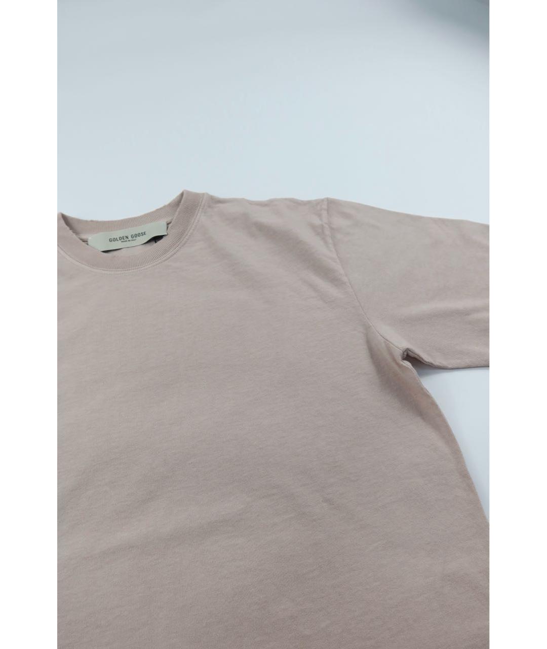 GOLDEN GOOSE DELUXE BRAND Розовая хлопковая футболка, фото 2