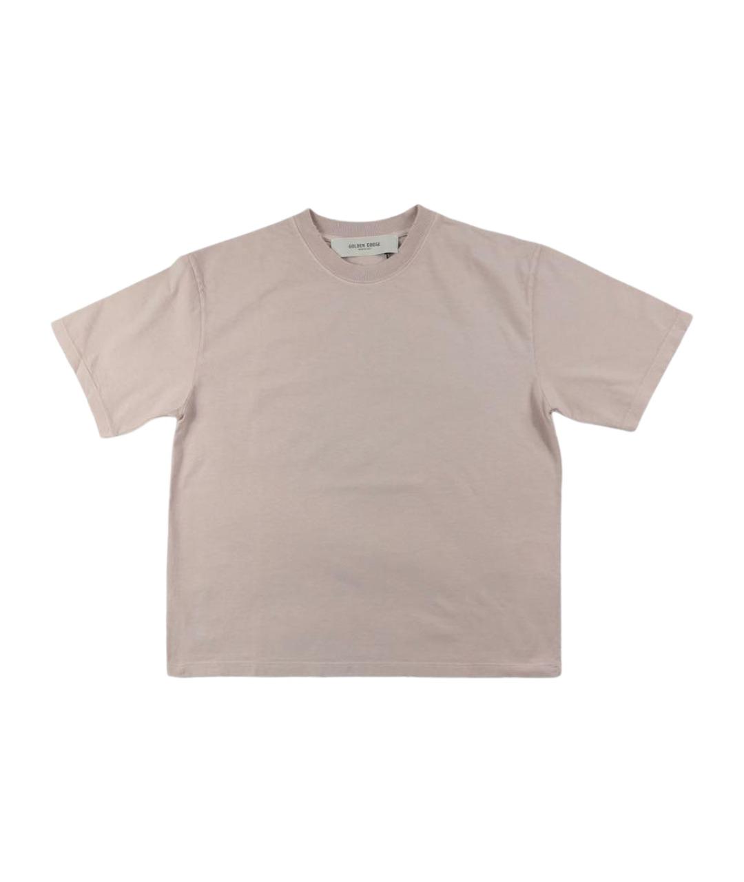 GOLDEN GOOSE DELUXE BRAND Розовая хлопковая футболка, фото 1