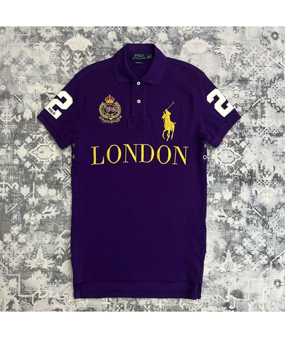 POLO RALPH LAUREN Фиолетовое хлопковое поло с коротким рукавом, фото 9