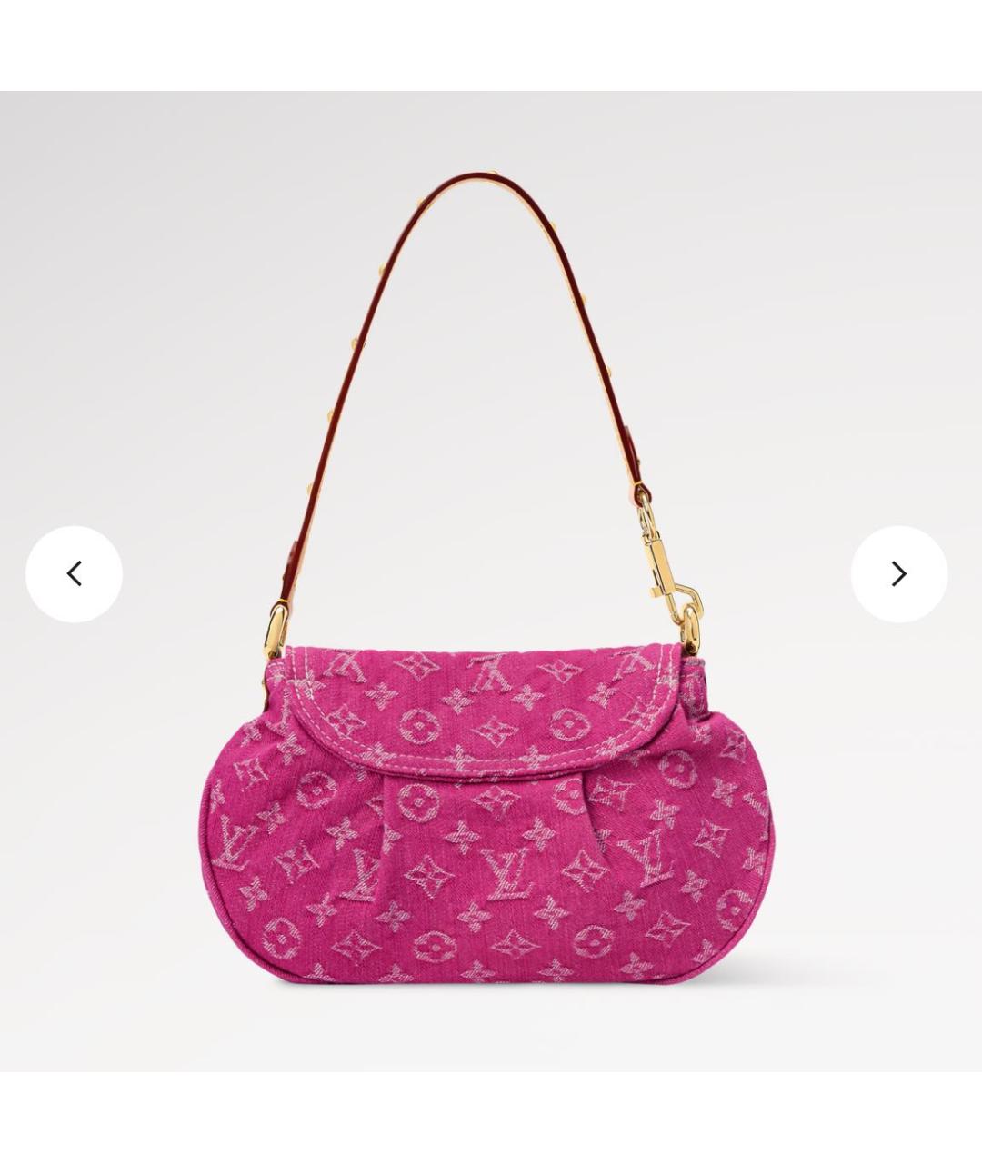LOUIS VUITTON Розовая деним сумка через плечо, фото 4
