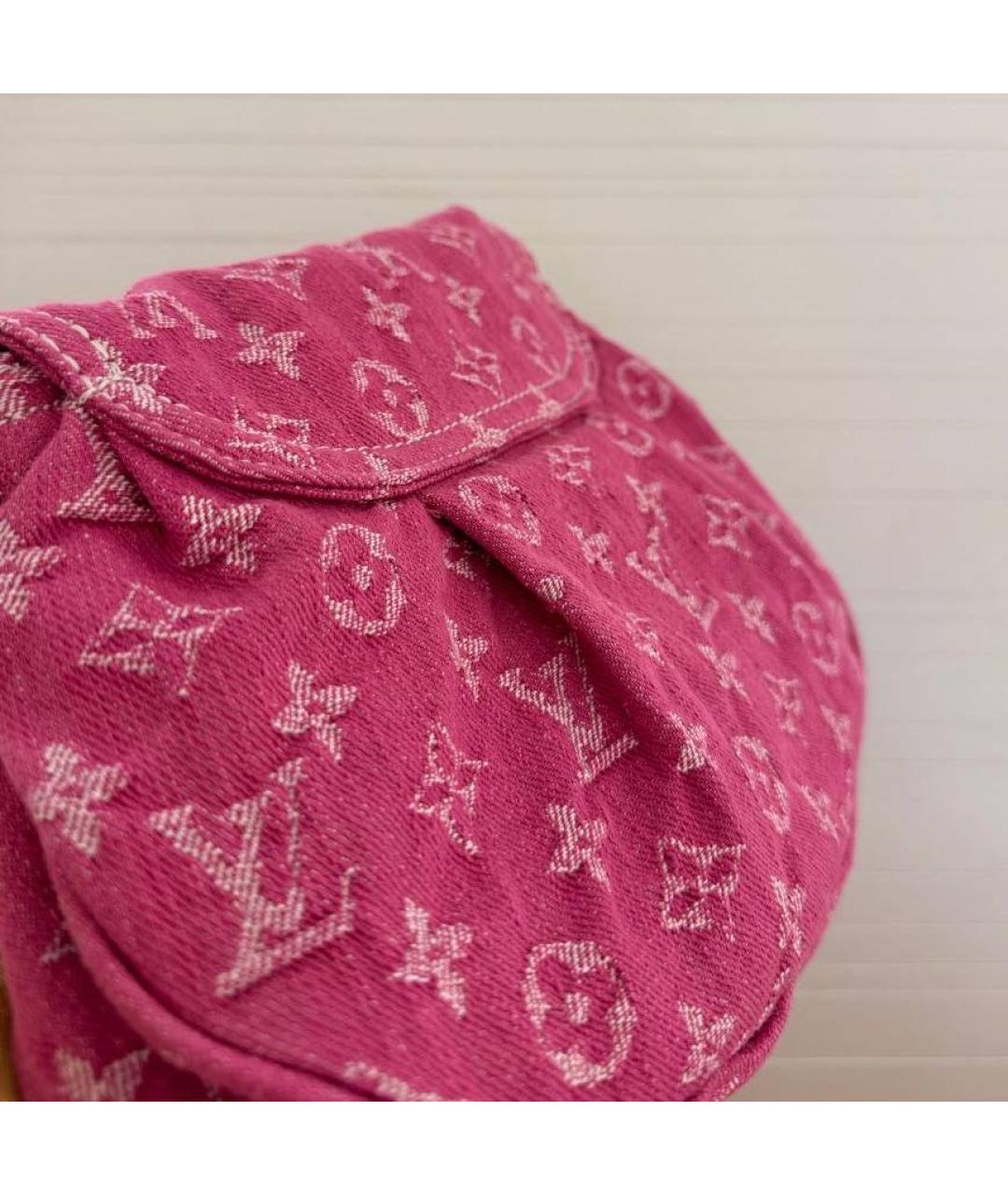LOUIS VUITTON Розовая деним сумка через плечо, фото 7