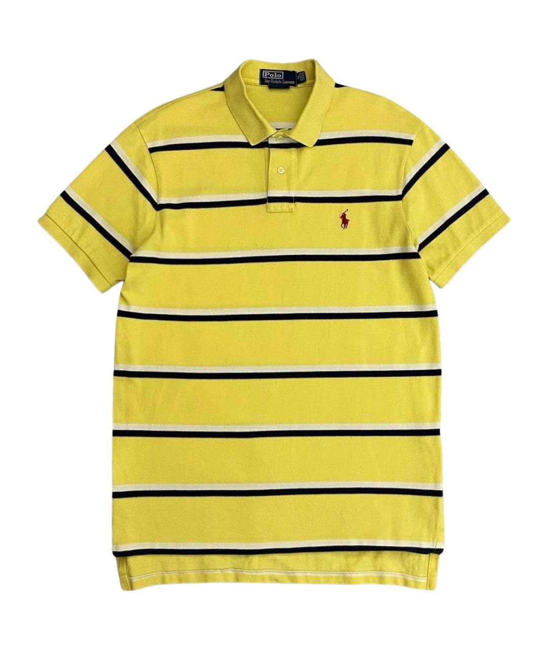 POLO RALPH LAUREN Желтое хлопковое поло с коротким рукавом, фото 1