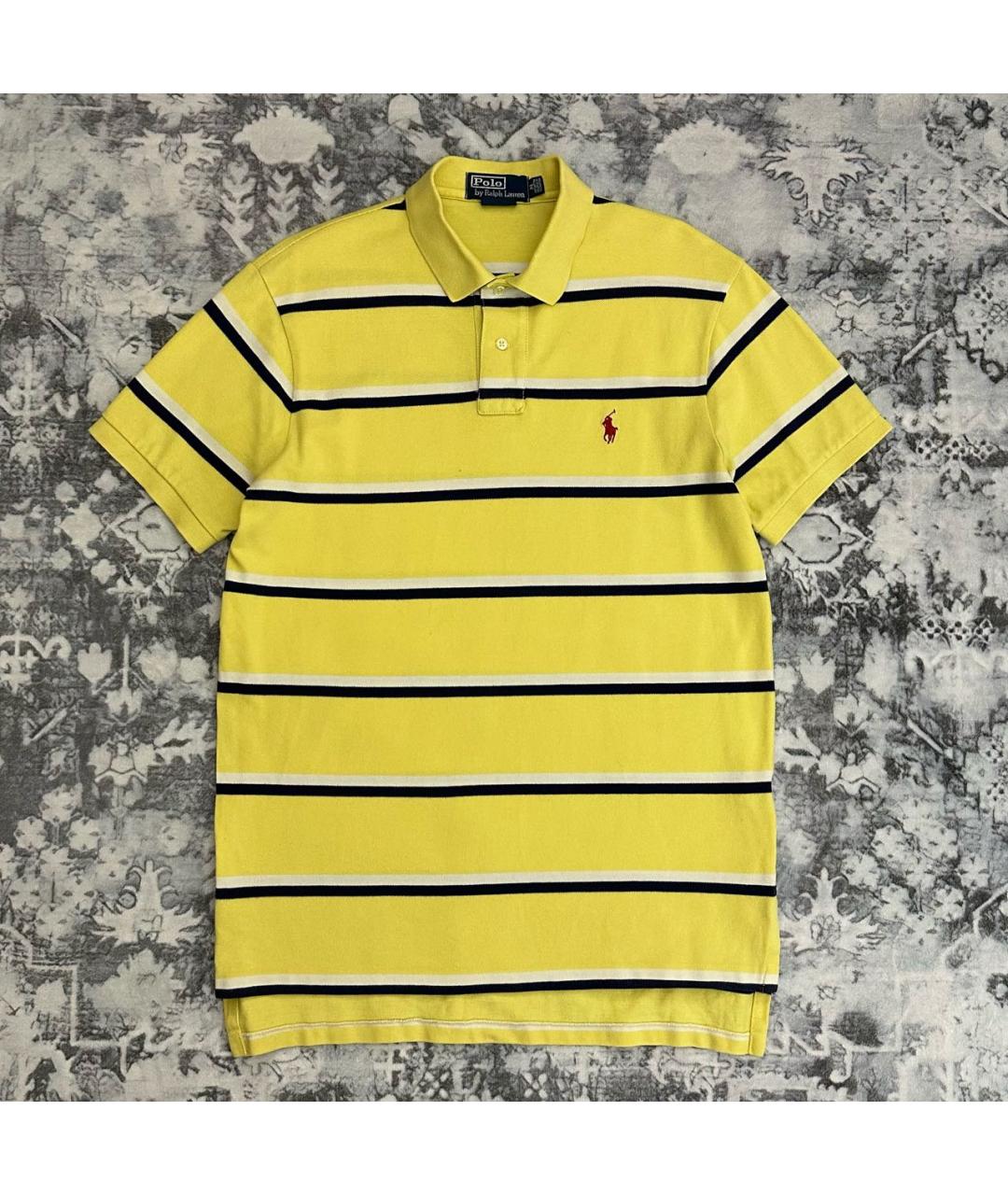 POLO RALPH LAUREN Желтое хлопковое поло с коротким рукавом, фото 9