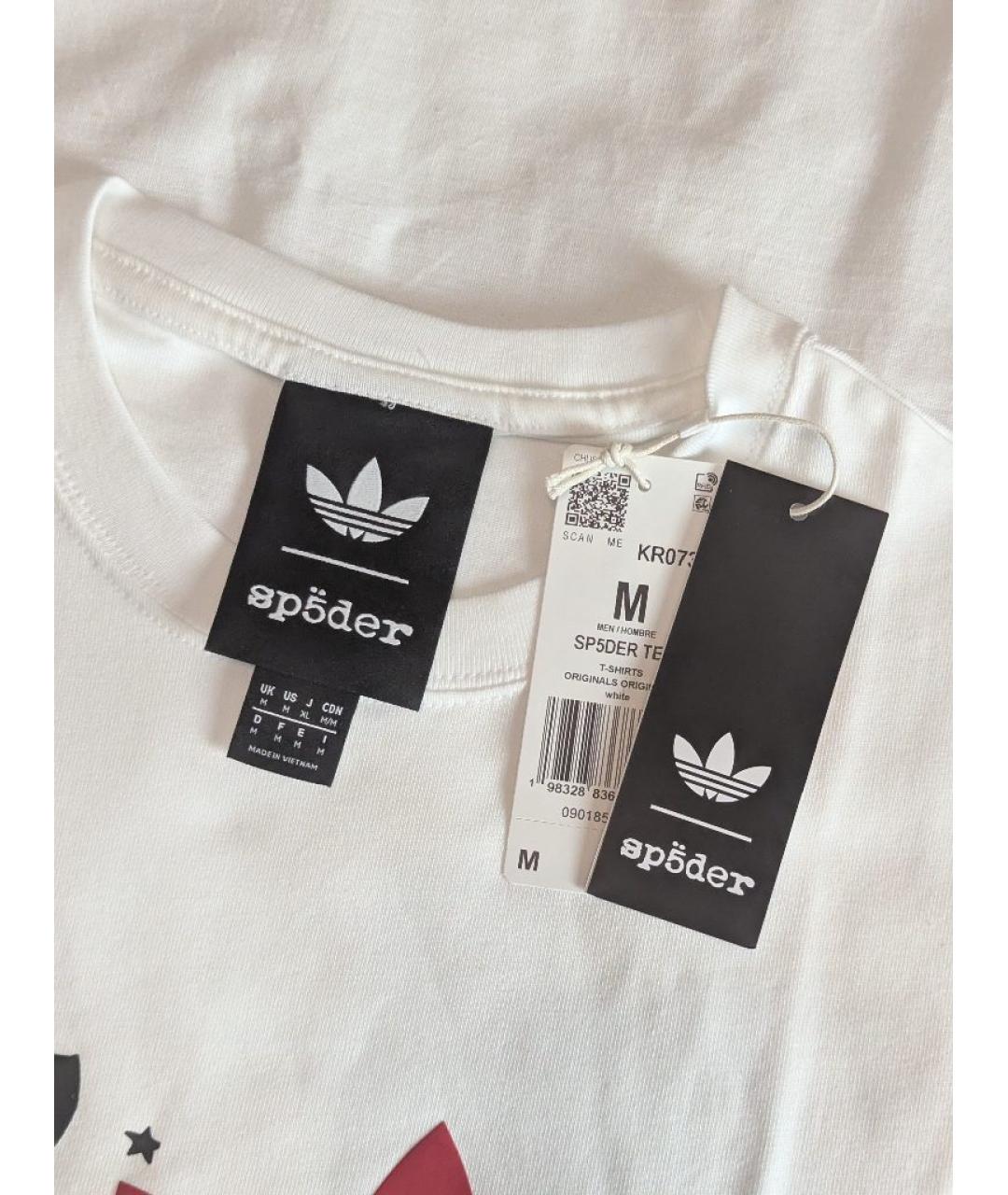 ADIDAS Белая хлопковая футболка, фото 4