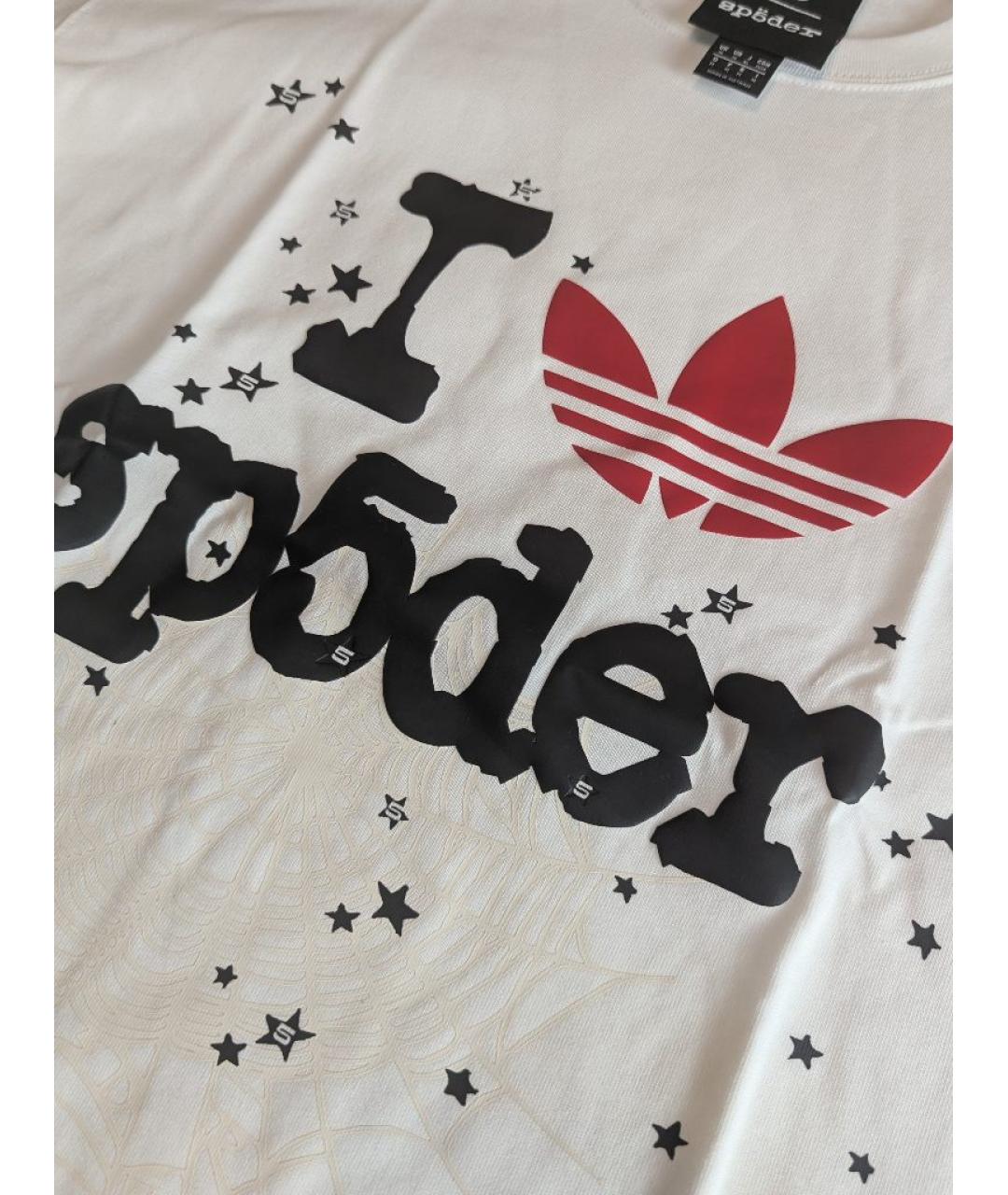 ADIDAS Белая хлопковая футболка, фото 3