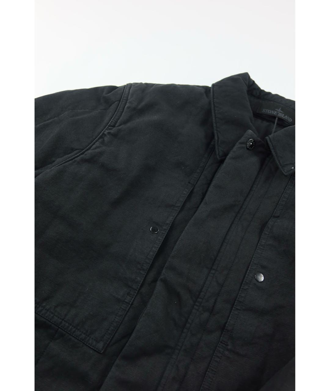 STONE ISLAND Черная льняная куртка, фото 5