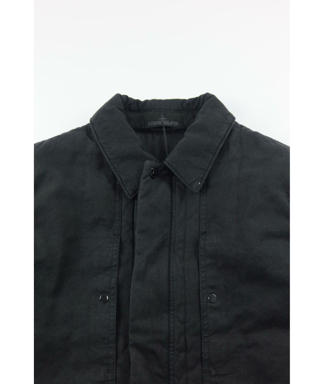 STONE ISLAND Черная льняная куртка, фото 3