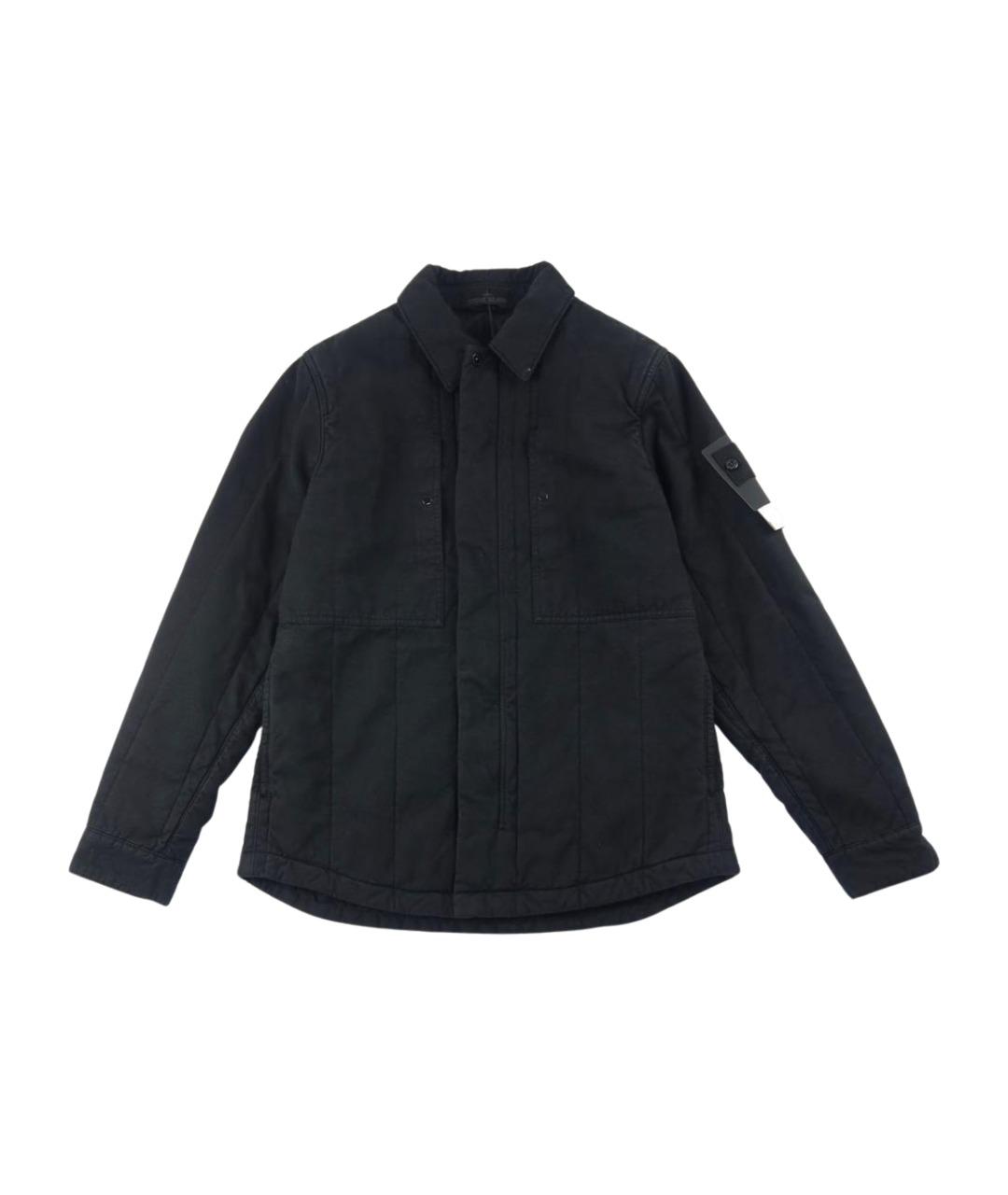 STONE ISLAND Черная льняная куртка, фото 1
