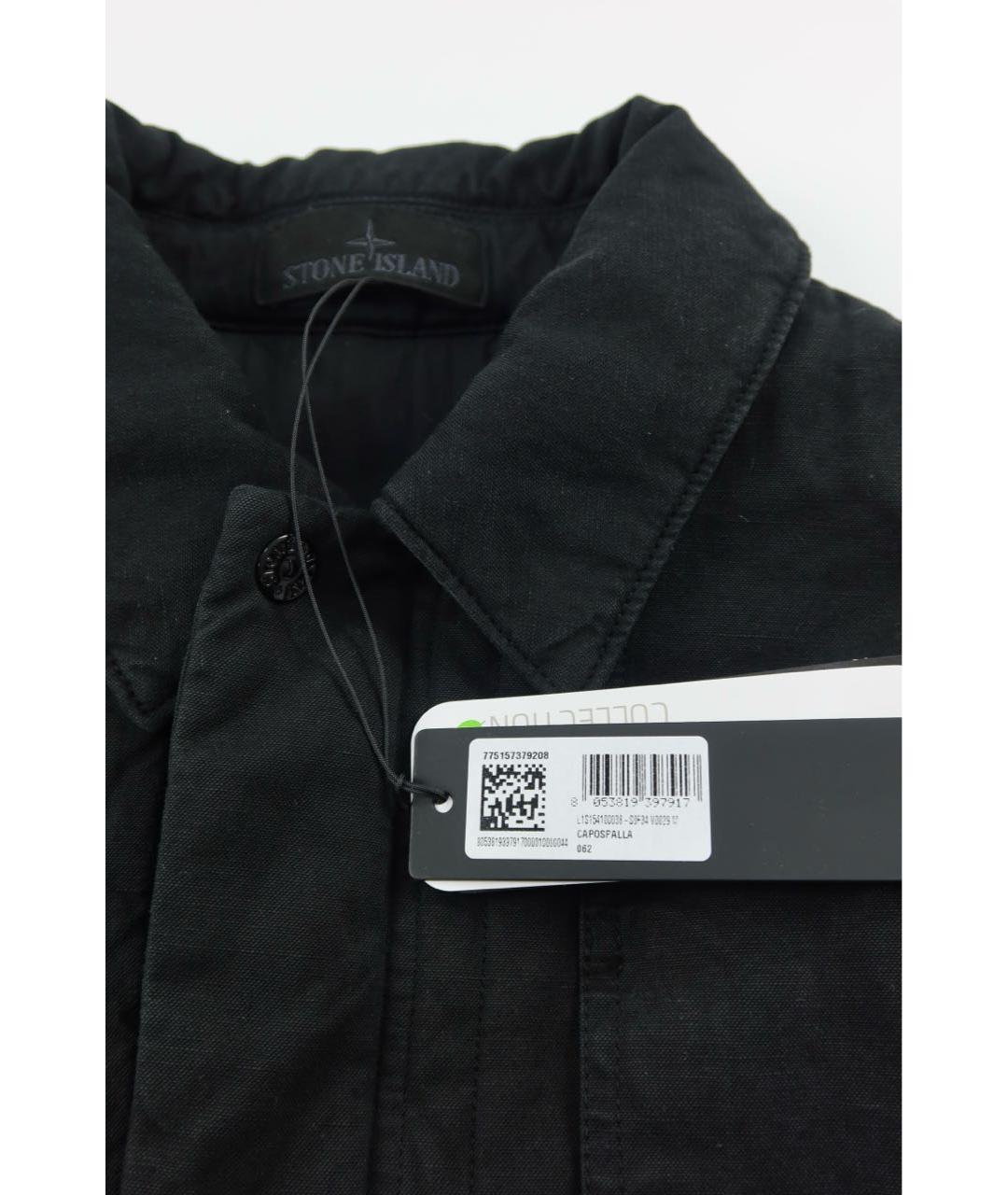STONE ISLAND Черная льняная куртка, фото 7