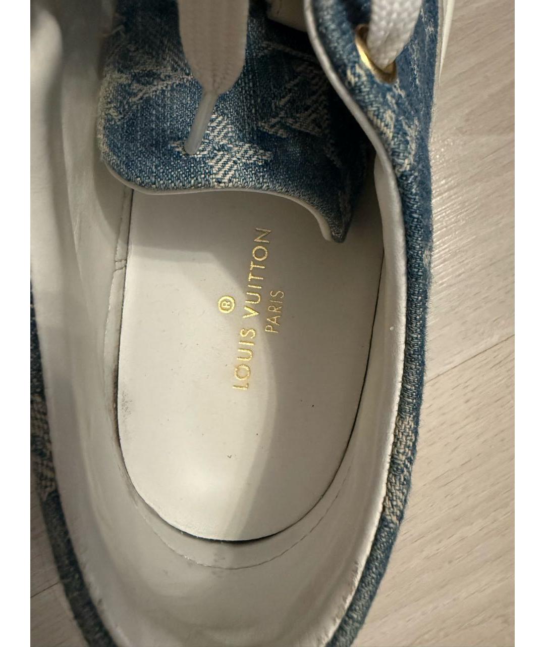 LOUIS VUITTON Синие текстильные кеды, фото 4