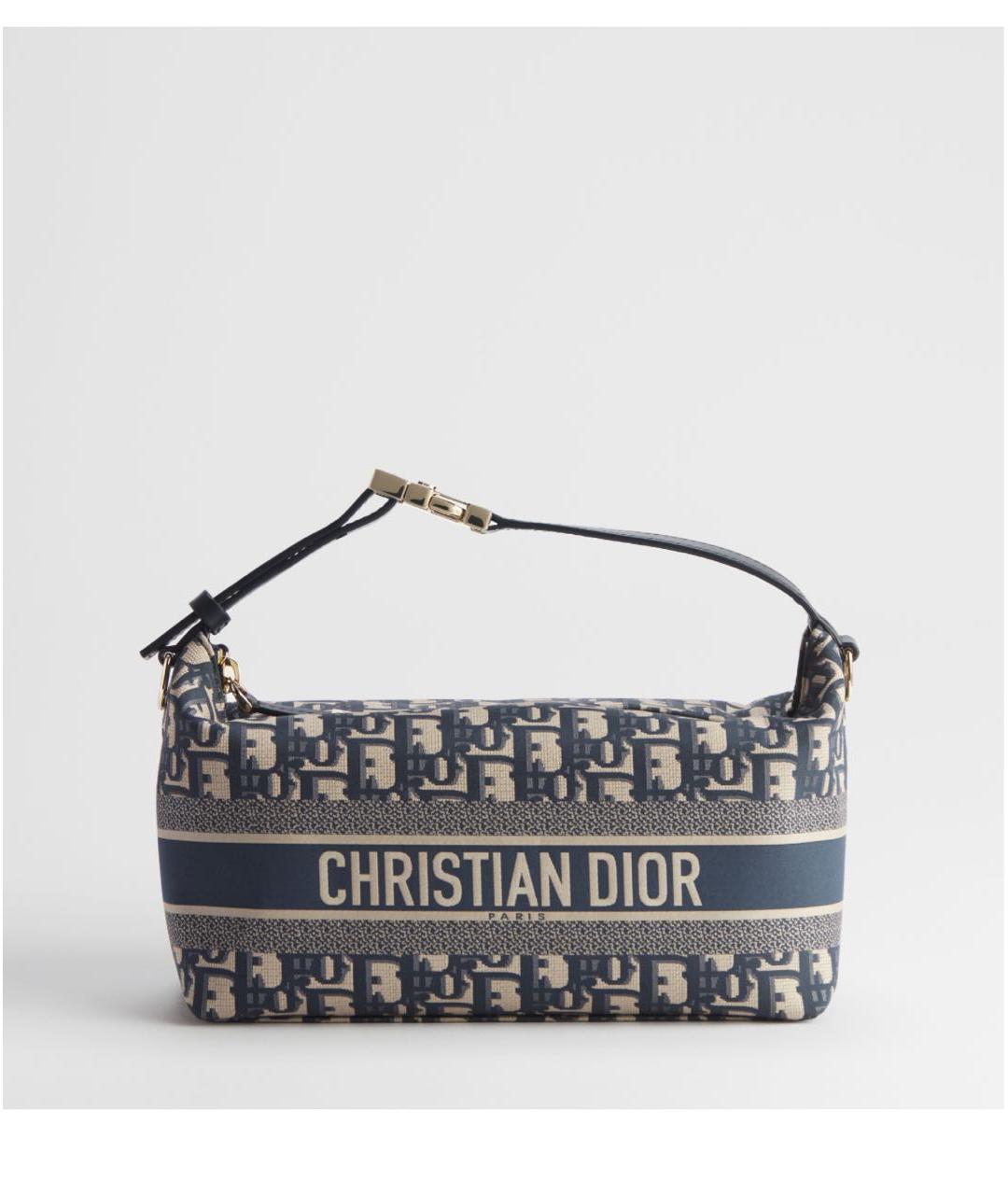 CHRISTIAN DIOR Темно-синяя сумка с короткими ручками, фото 1