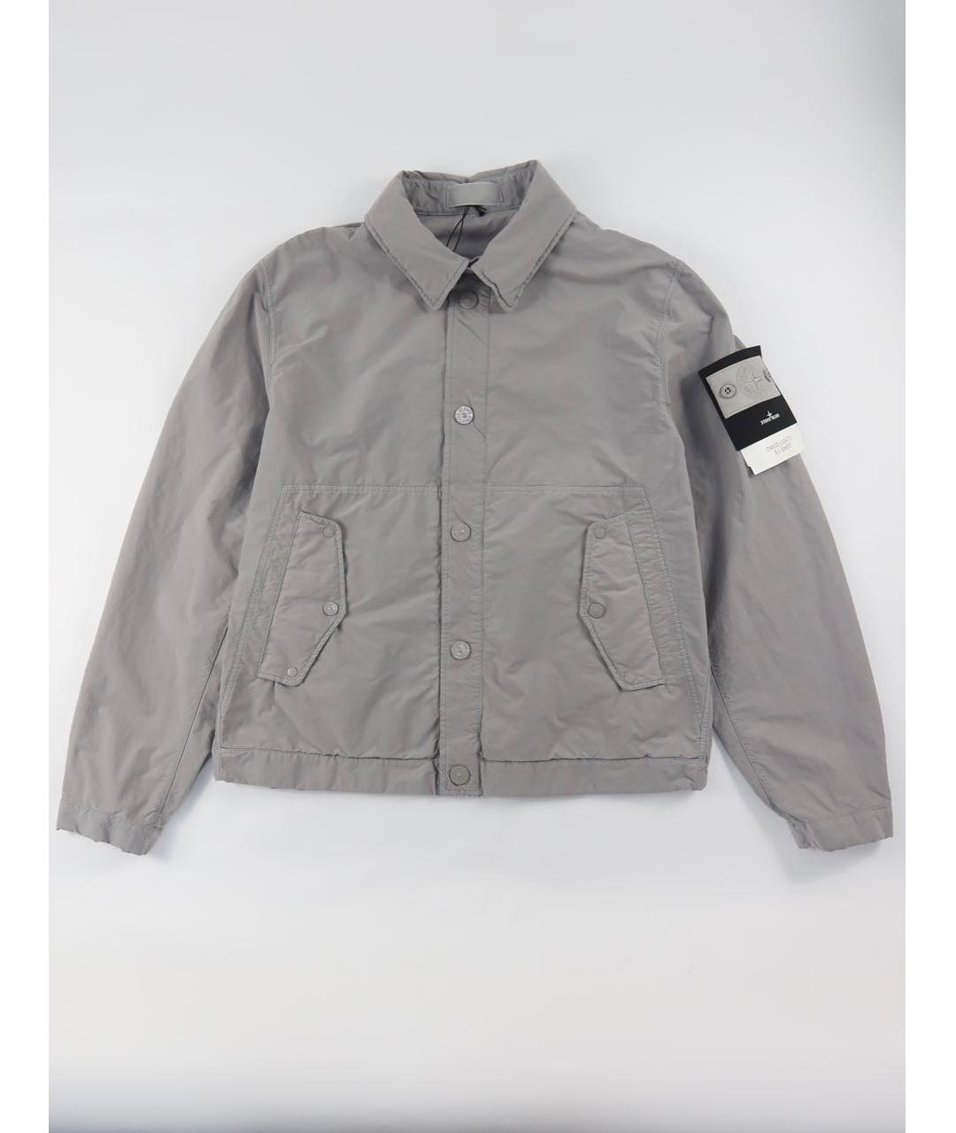 STONE ISLAND Серая хлопковая куртка, фото 8
