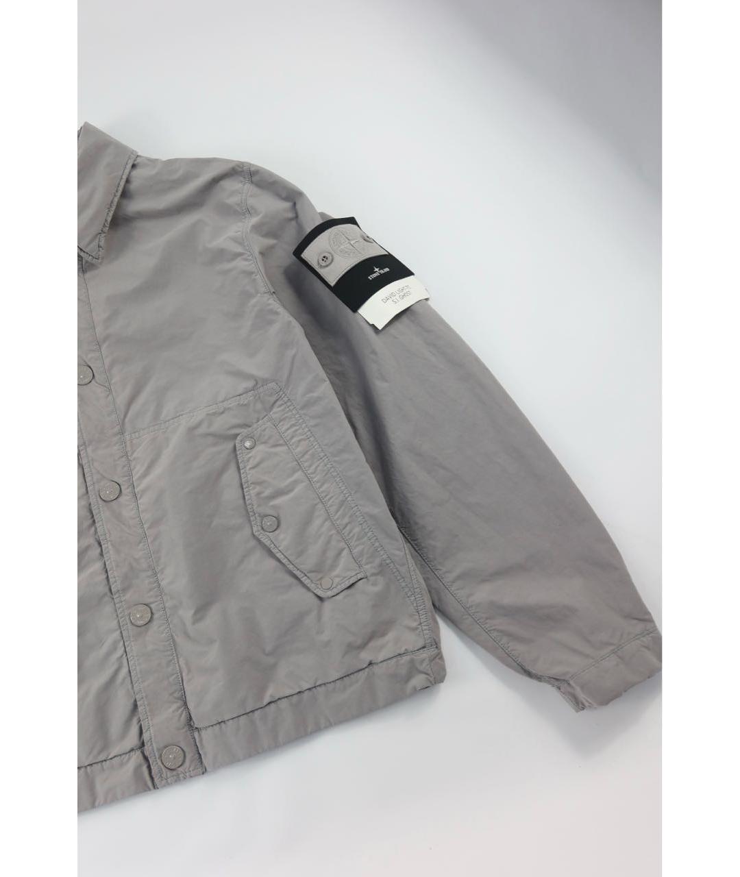 STONE ISLAND Серая хлопковая куртка, фото 2