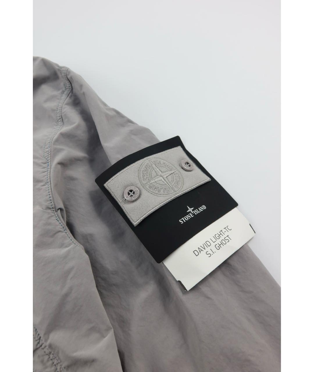 STONE ISLAND Серая хлопковая куртка, фото 4