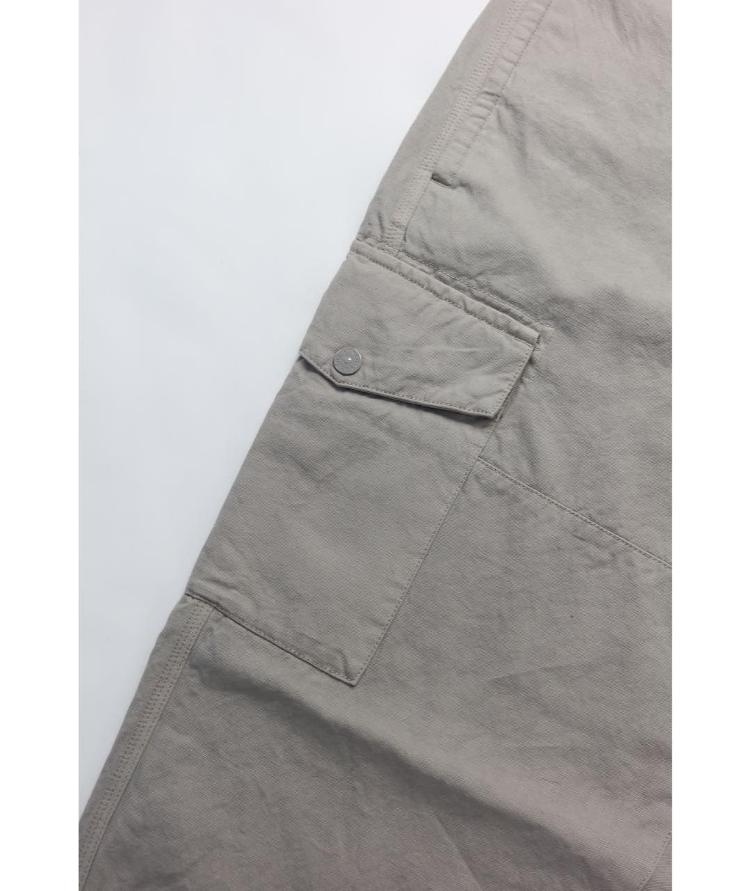 STONE ISLAND Серые льняные повседневные брюки, фото 4